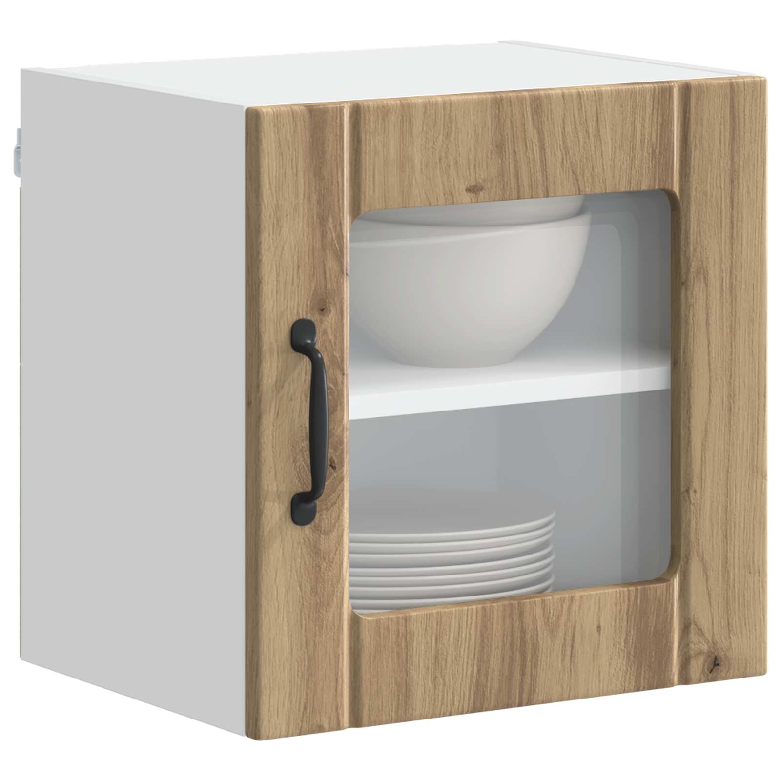 Mobile in vetro da parete LUCCA 2 pcs Rovere Artigianale | homemem39