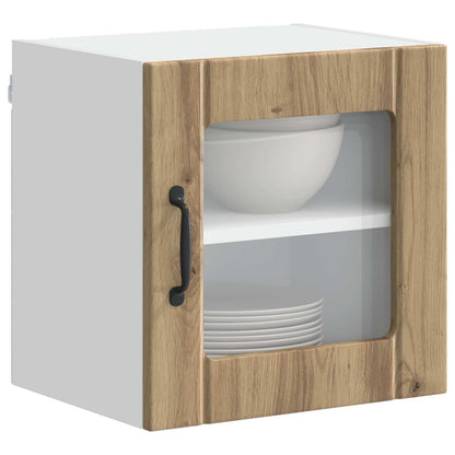 Mobile in vetro da parete LUCCA 2 pcs Rovere Artigianale | homemem39