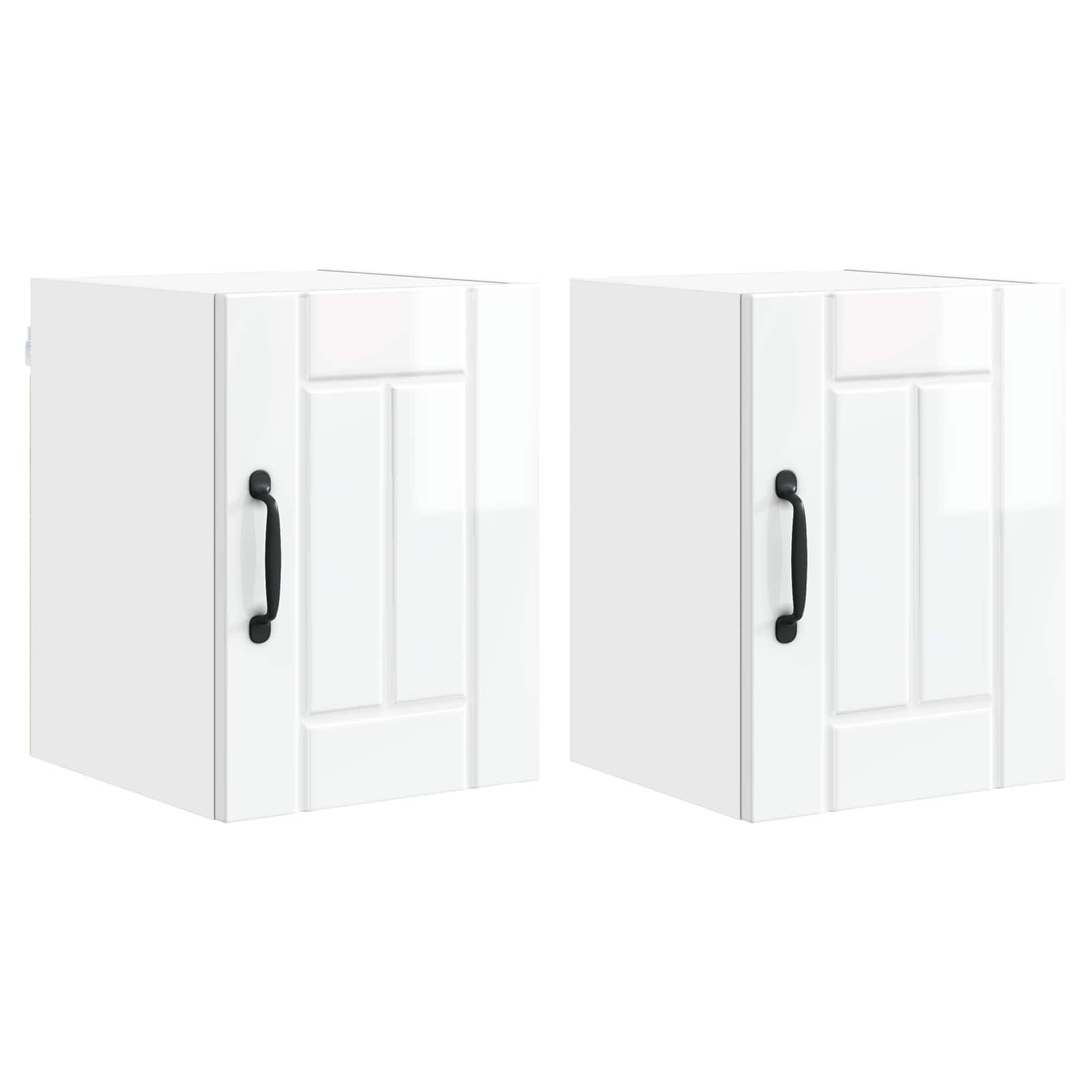Armadietto a muro LUCCA 2 pcs Bianco Lucido 30 x 31 x 40 cm | homemem39
