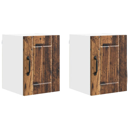 Armadietto a muro LUCCA 2 pcs Legno antico 30 x 31 x 40 cm