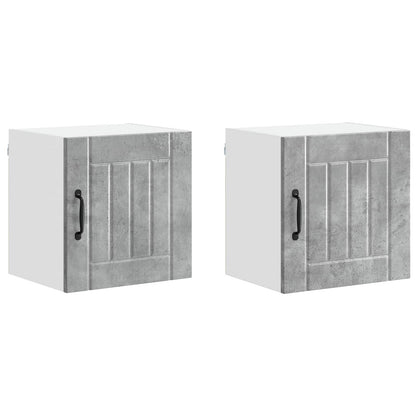 Armadietto a muro LUCCA 2 pcs Grigio Cemento 40 x 31 x 40 cm | homemem39