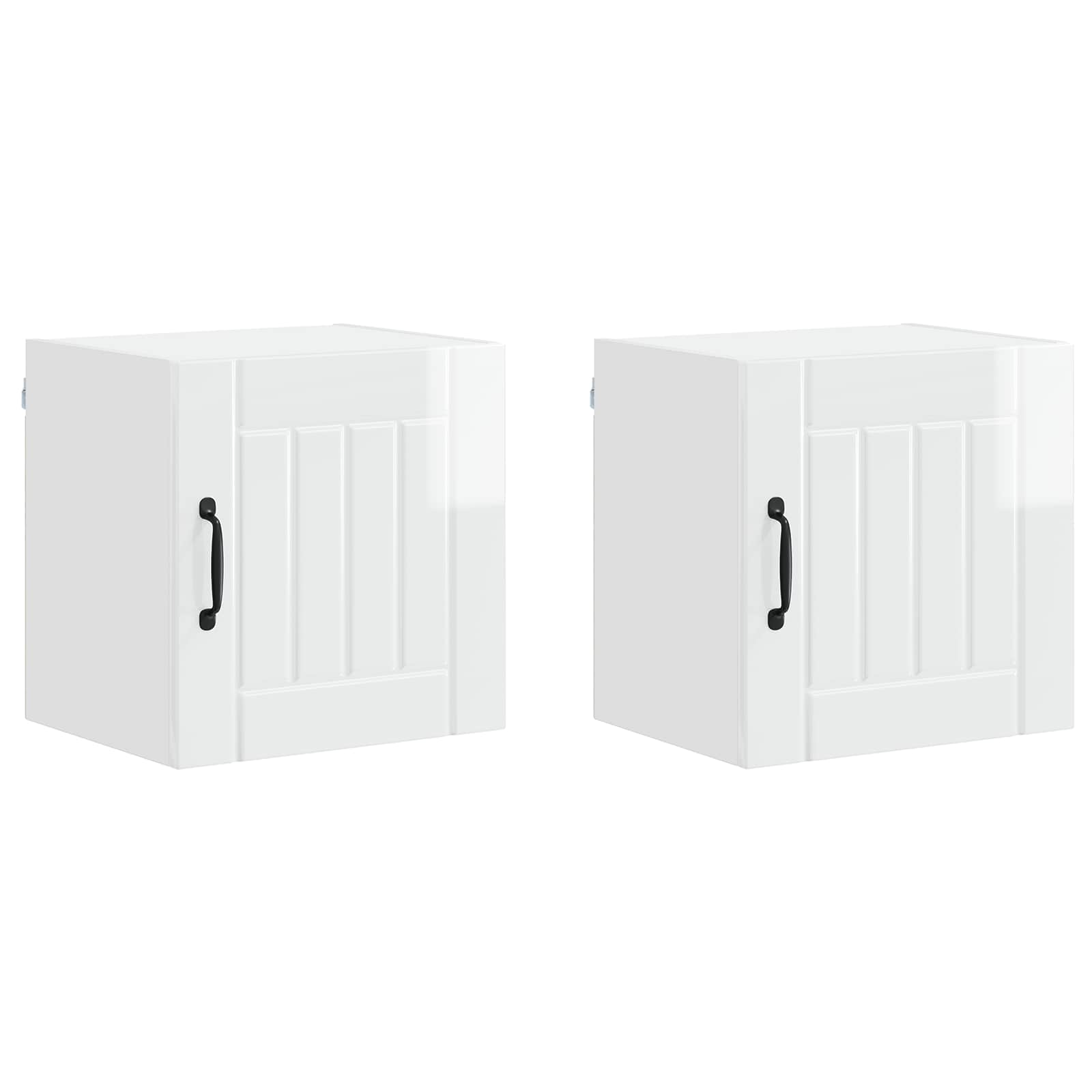 Armadietto a muro LUCCA 2 pcs Bianco Lucido 40 x 31 x 40 cm | homemem39
