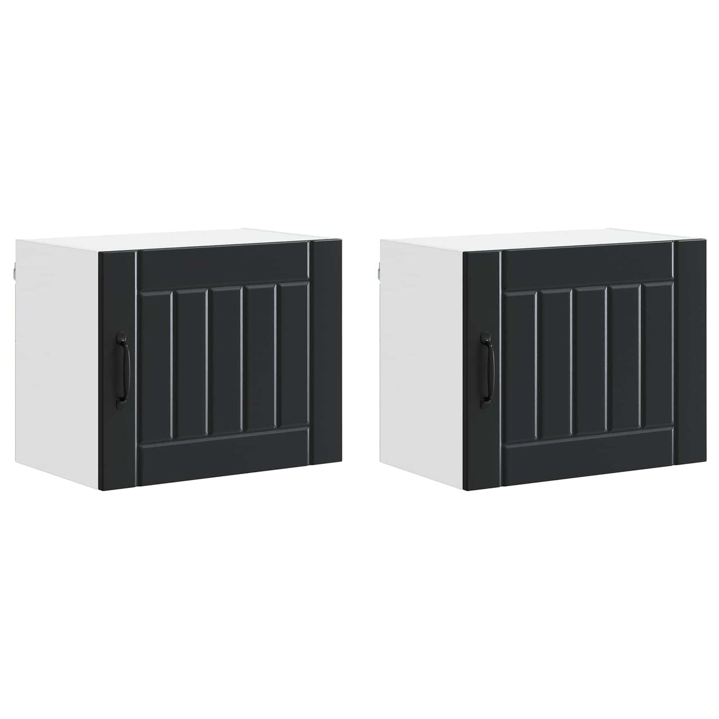 Armadietto a muro LUCCA 2 pcs Nero 50 x 31 x 40 cm | homemem39