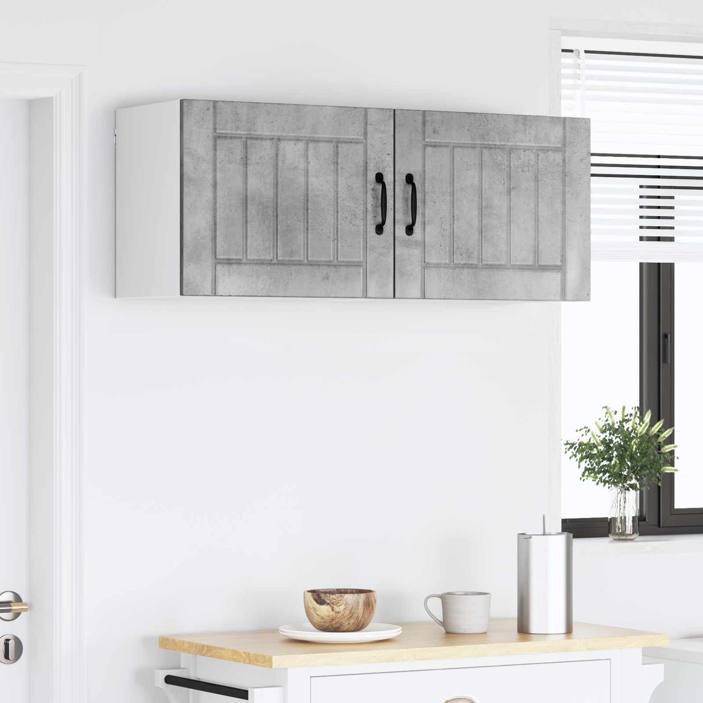 Armadietto a muro LUCCA 2 pcs Grigio Cemento 50 x 31 x 40 cm | homemem39