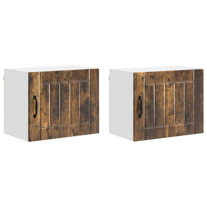 Armadietto a muro LUCCA 2 pcs Rovere Fumo 50 x 31 x 40 cm | homemem39