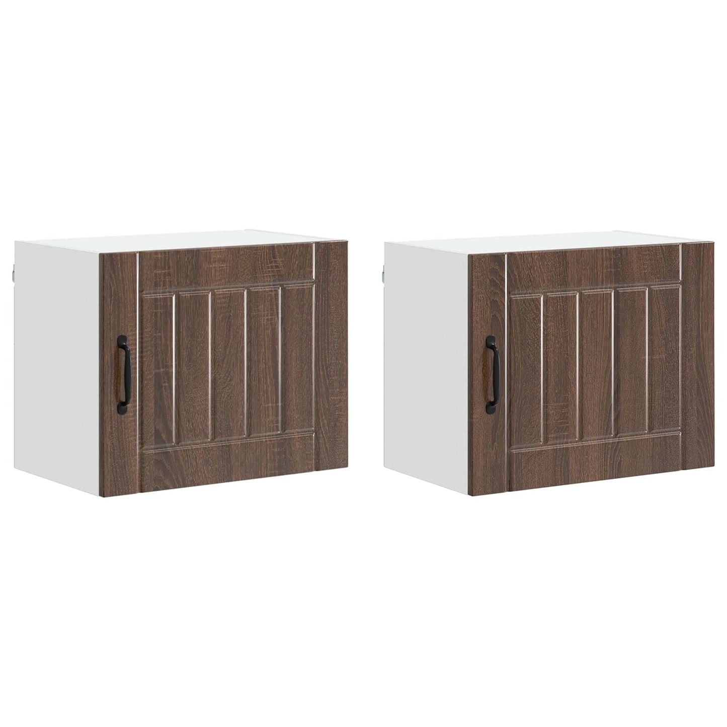 Armadietto a muro LUCCA 2 pcs Rovere Marrone 50 x 31 x 40 cm | homemem39