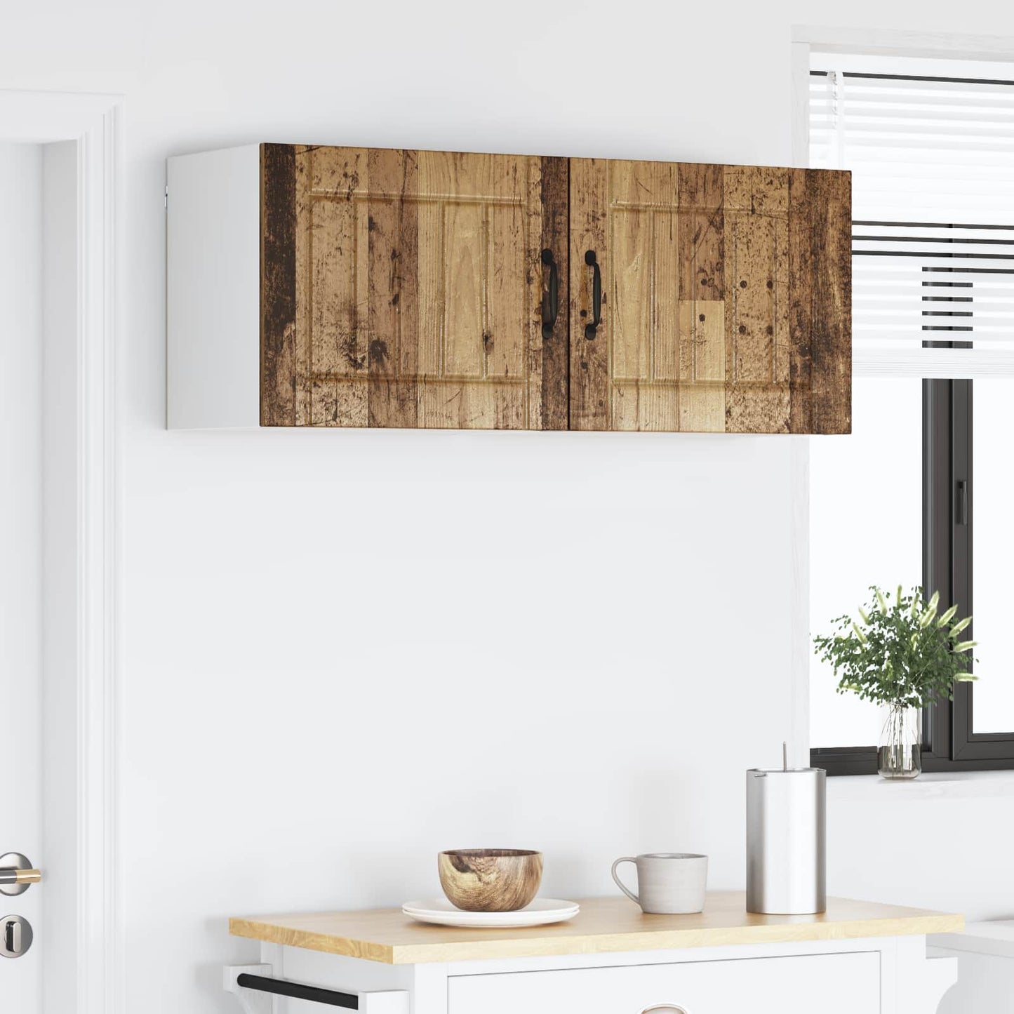 Armadietto a muro LUCCA 2 pcs Legno antico 50 x 31 x 40 cm | homemem39