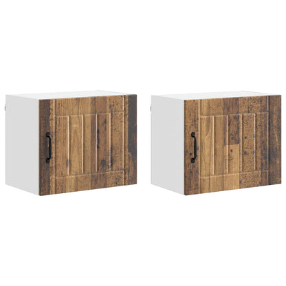Armadietto a muro LUCCA 2 pcs Legno antico 50 x 31 x 40 cm | homemem39