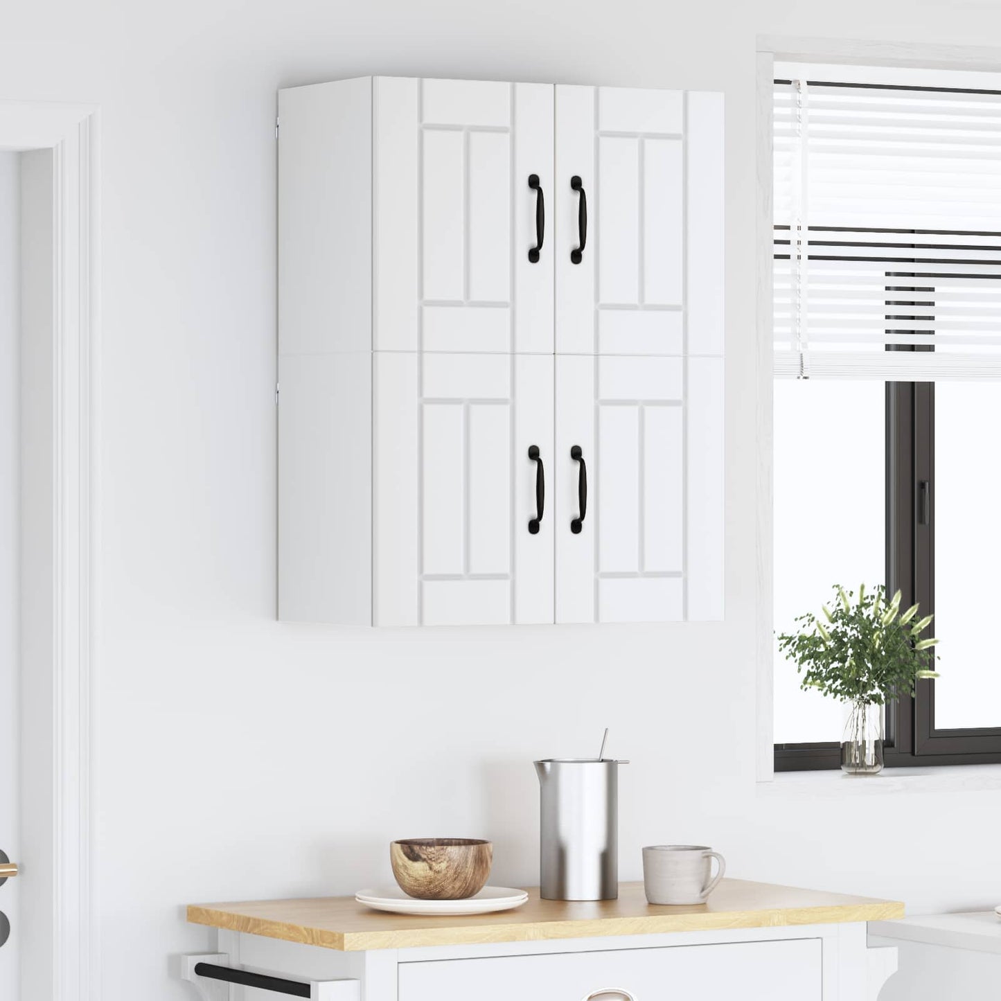 Armadietto a muro LUCCA 2 pcs Bianco 60 x 31 x 40 cm | homemem39
