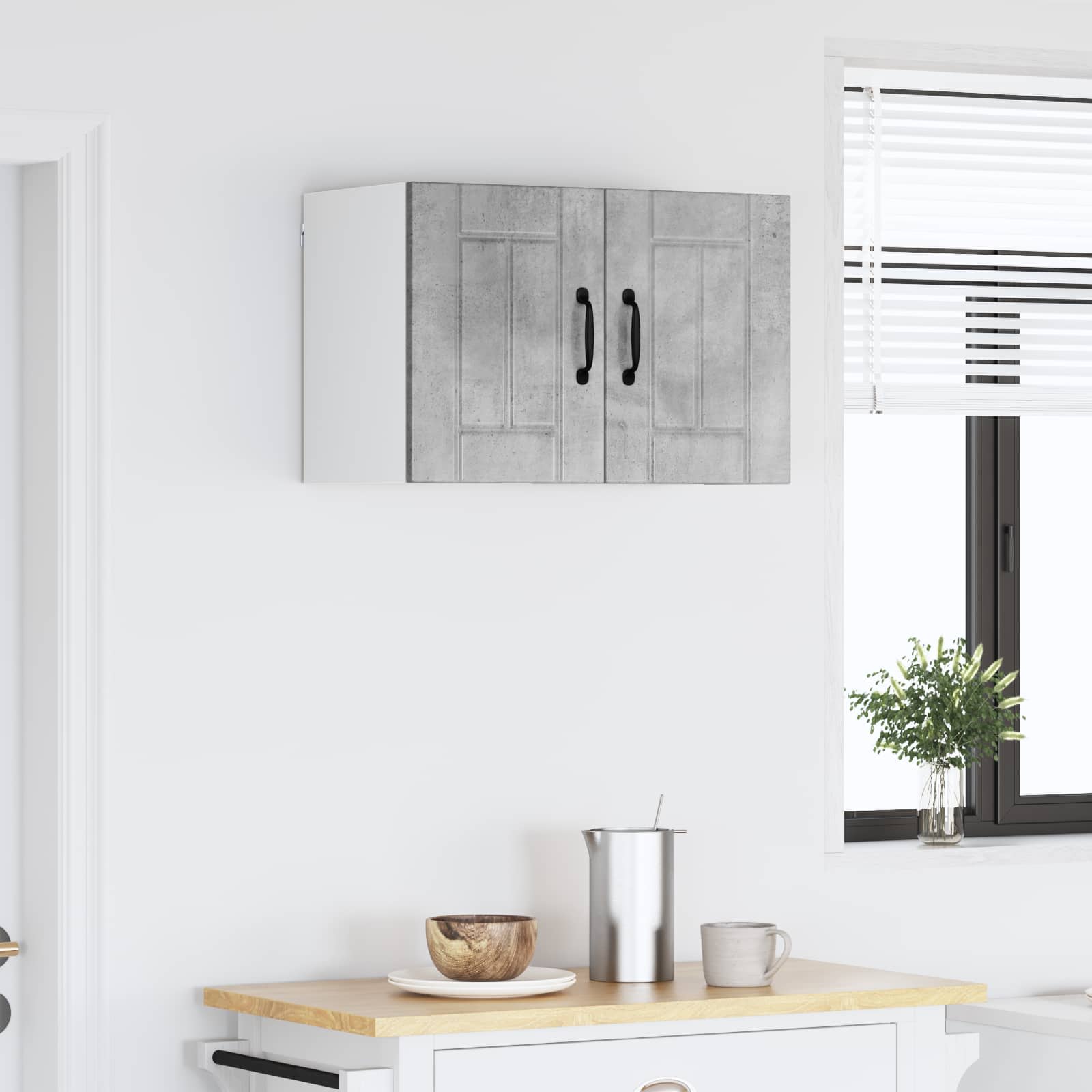 Armadietto a muro LUCCA Grigio Cemento 60 x 31 x 40 cm | homemem39