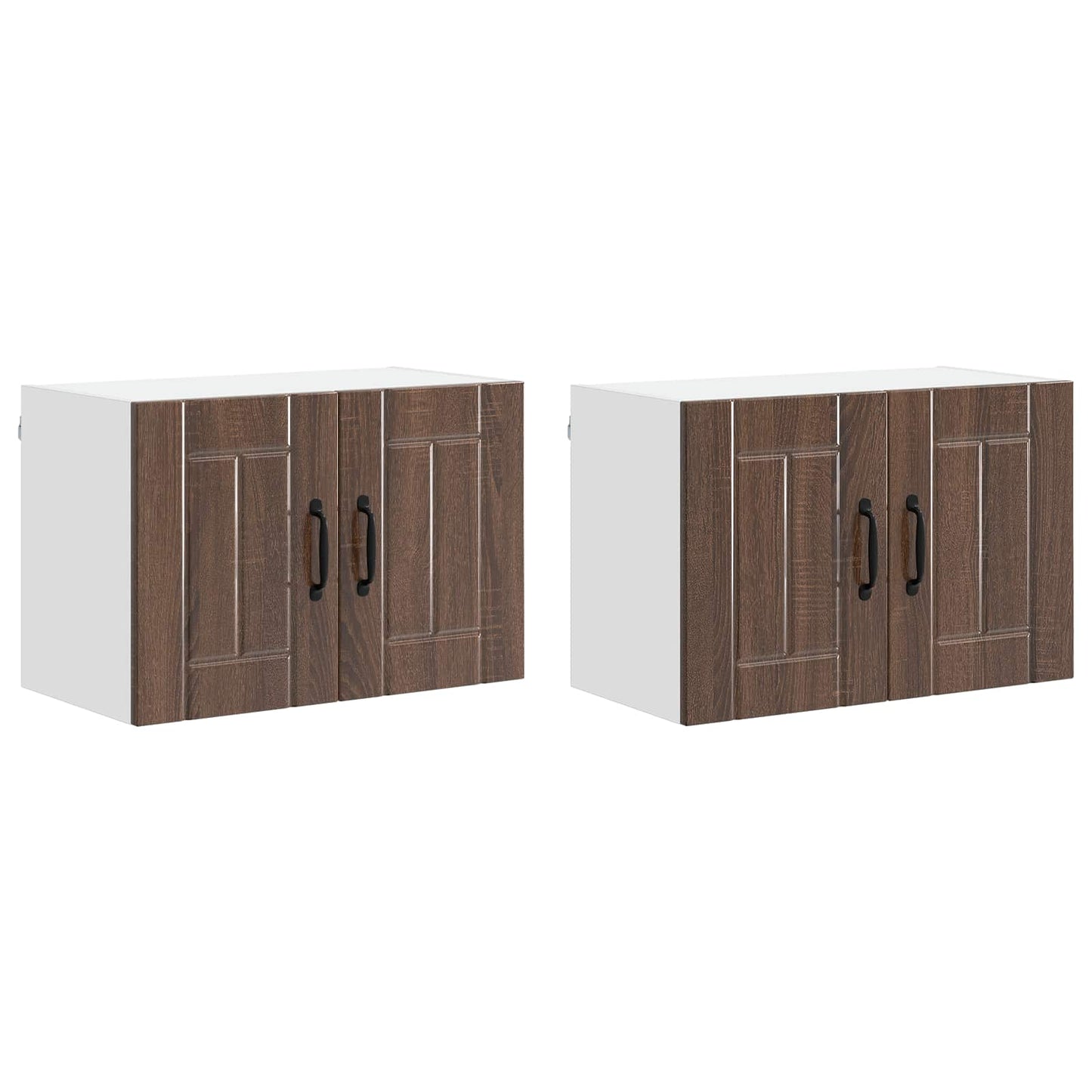 Armadietto a muro LUCCA 2 pcs Rovere Marrone 60 x 31 x 40 cm | homemem39