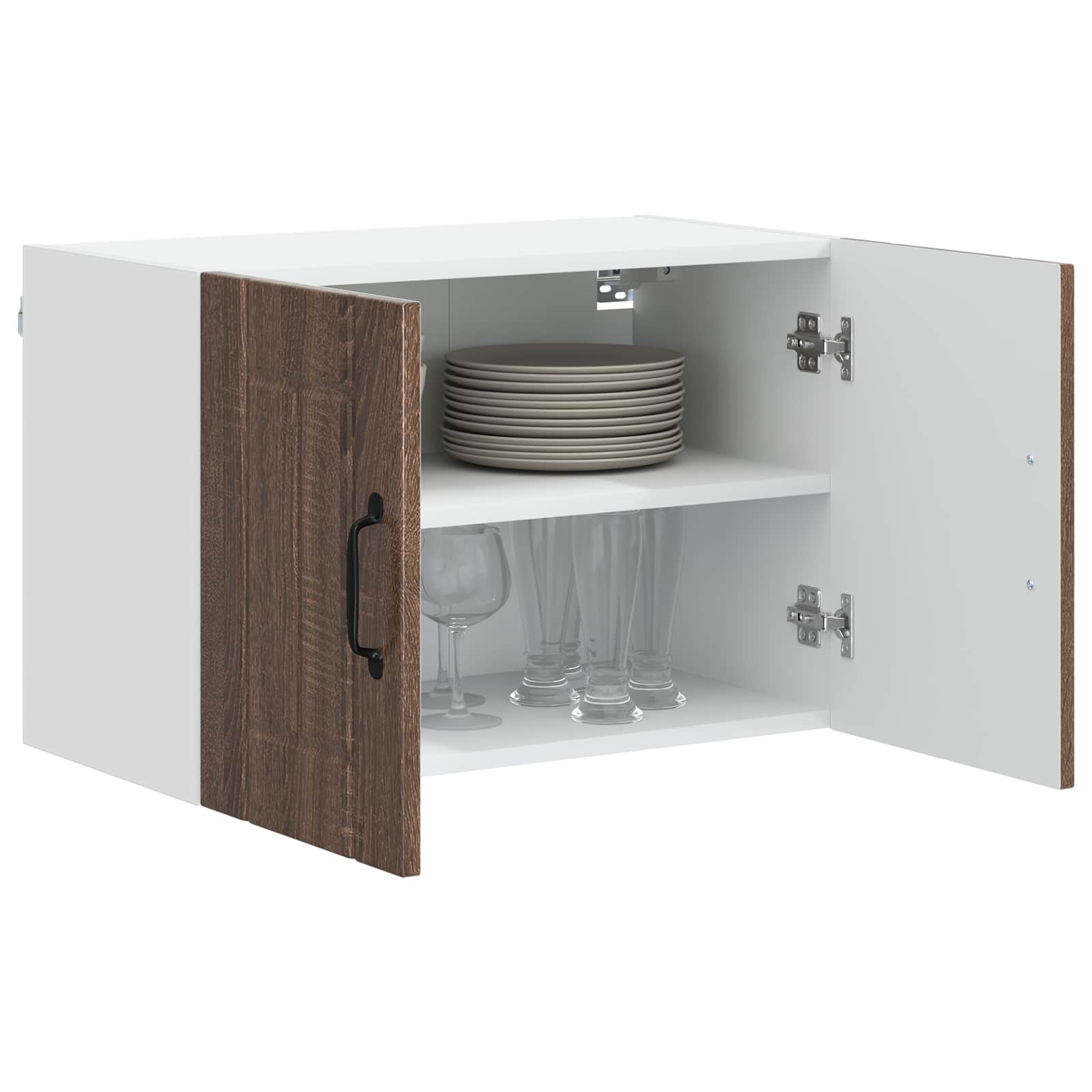 Armadietto a muro LUCCA 2 pcs Rovere Marrone 60 x 31 x 40 cm | homemem39