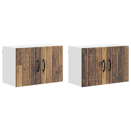 Armadietto a muro LUCCA 2 pcs Legno antico 60 x 31 x 40 cm