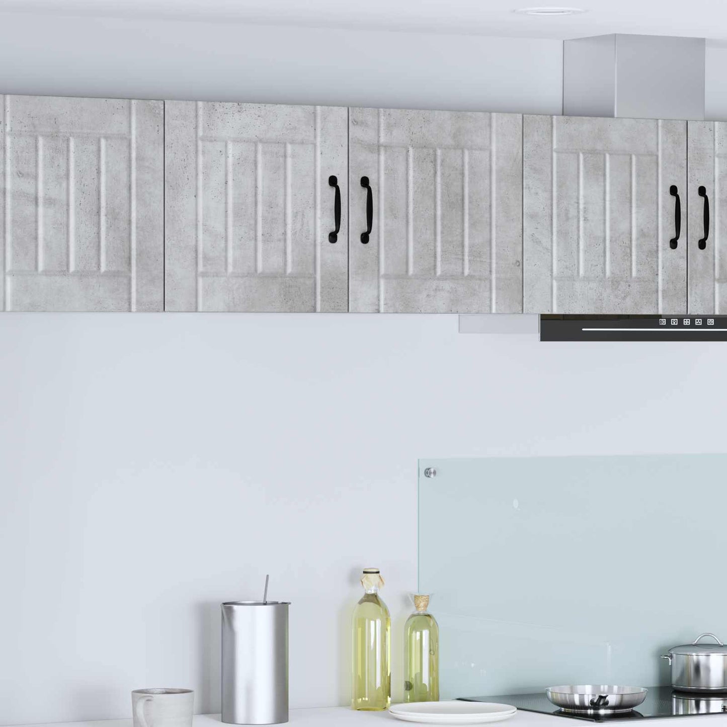 Armadietto a muro LUCCA Grigio Cemento 80 x 31 x 40 cm