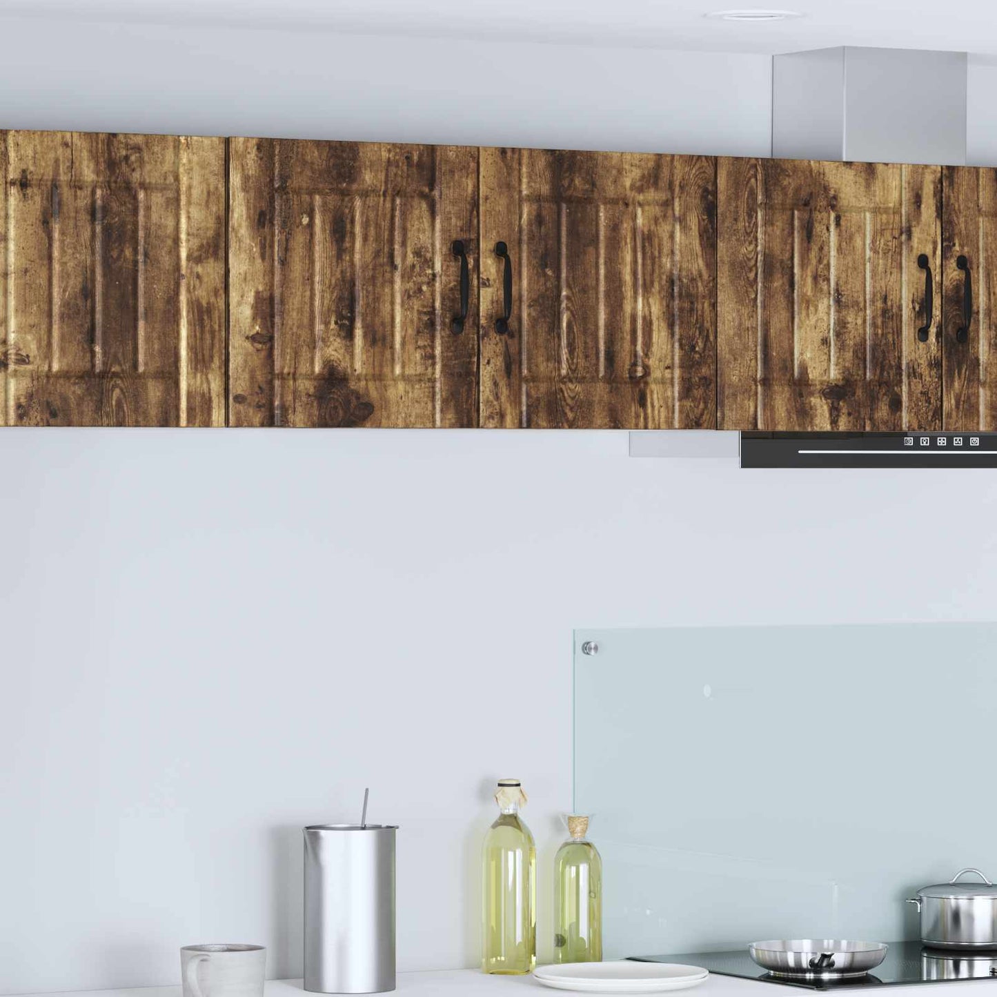 Armadietto a muro LUCCA Rovere Fumo 80 x 31 x 40 cm
