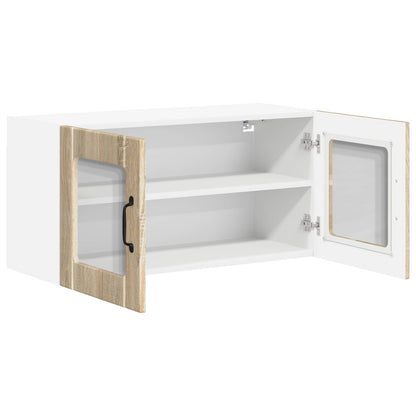 Mobile in vetro da parete LUCCA Rovere Sonoma 80 x 31 x 40 cm