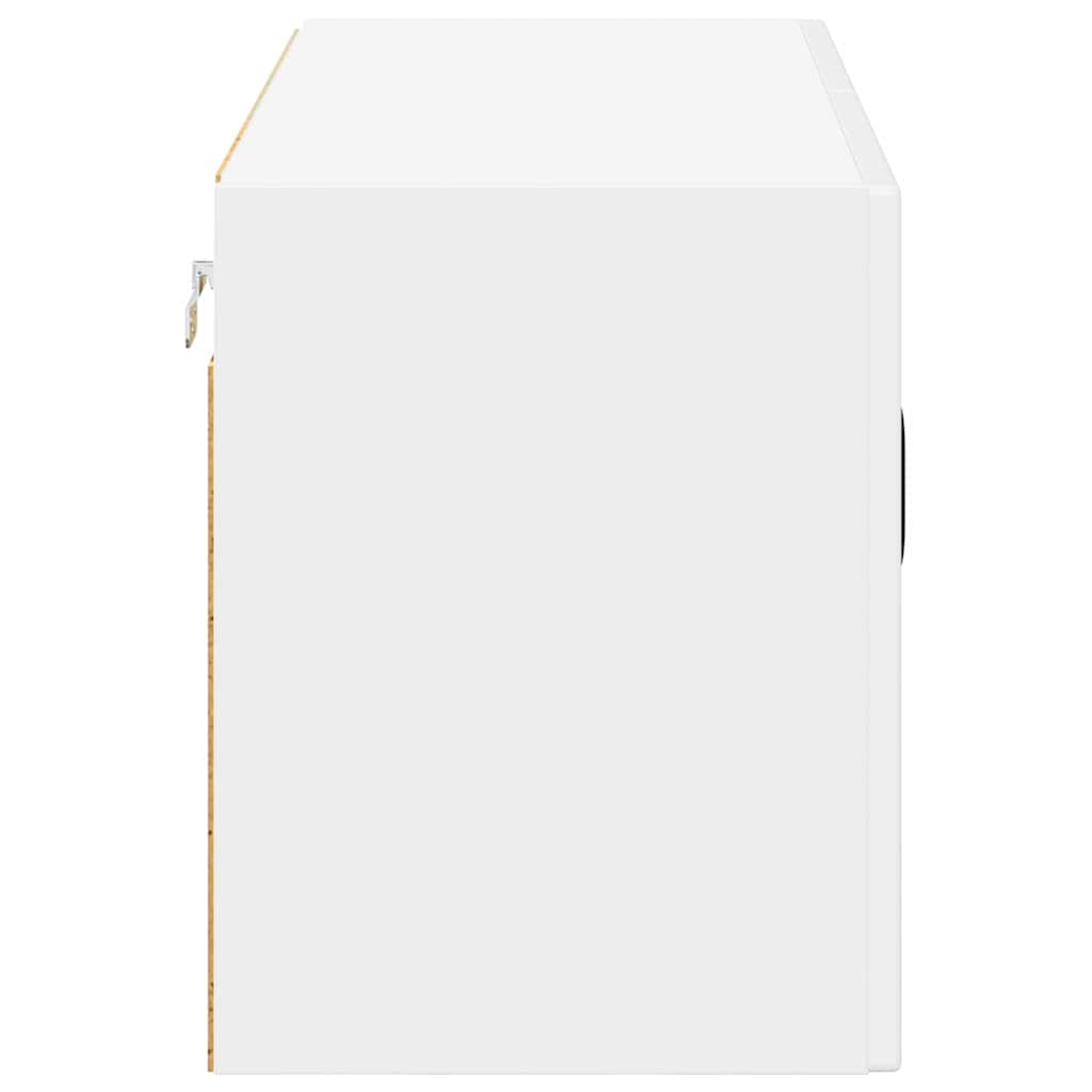Mobile in vetro da parete LUCCA Bianco Lucido 80 x 31 x 40 cm