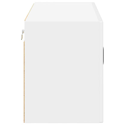 Mobile in vetro da parete LUCCA Bianco Lucido 80 x 31 x 40 cm