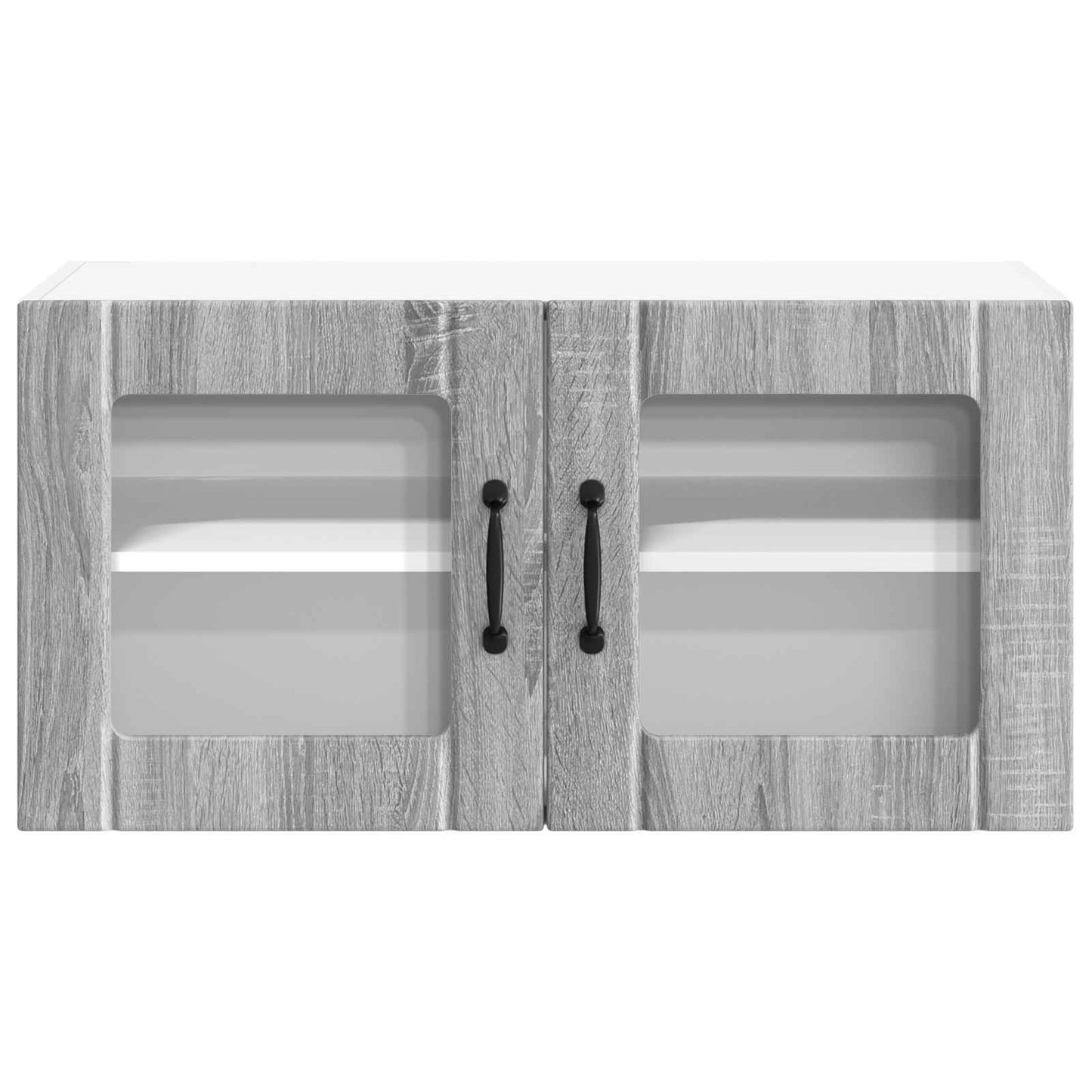 Mobile in vetro da parete LUCCA Grigio Sonoma 80 x 31 x 40 cm
