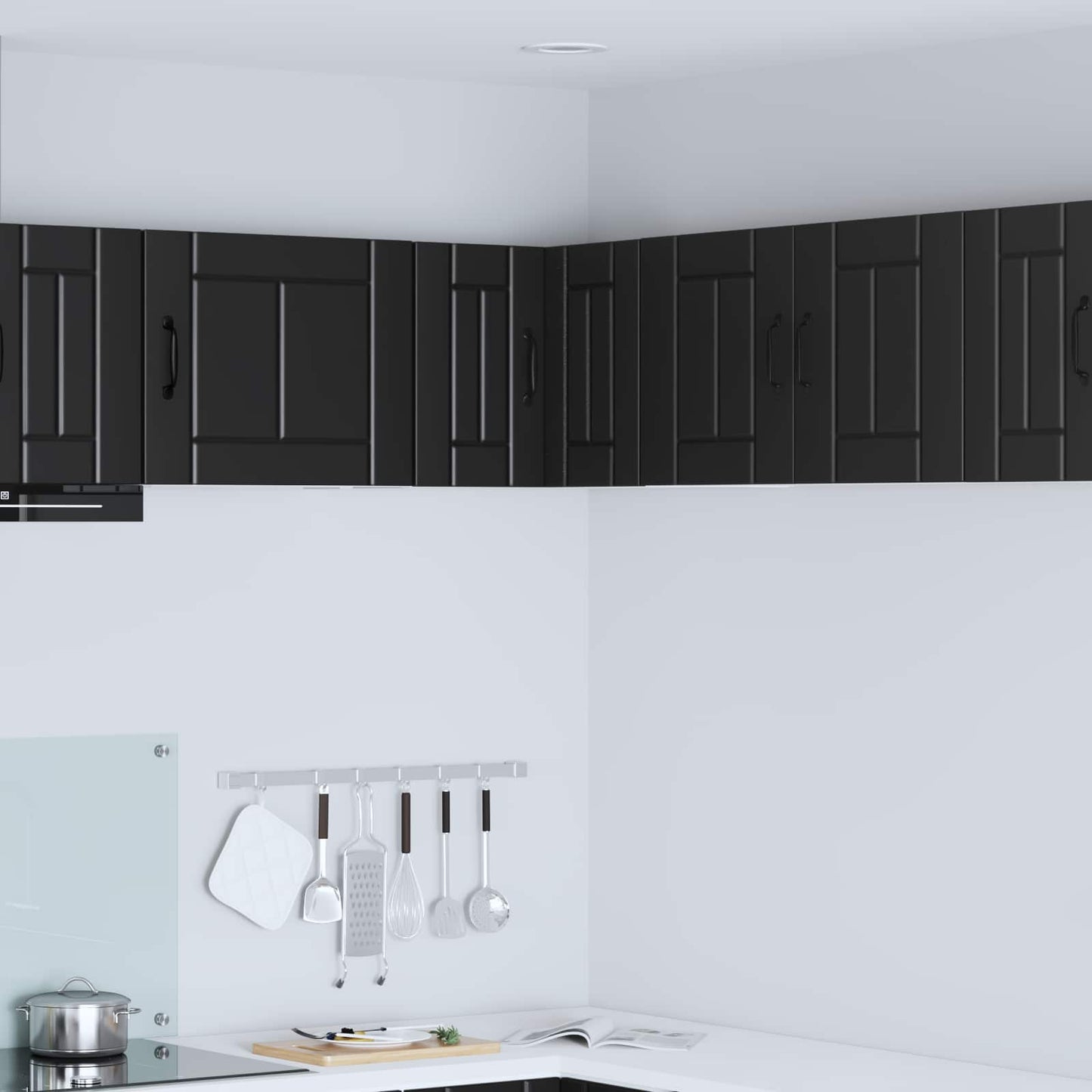 Mobile angolare per parete LUCCA Nero 57 x 57 x 40 cm