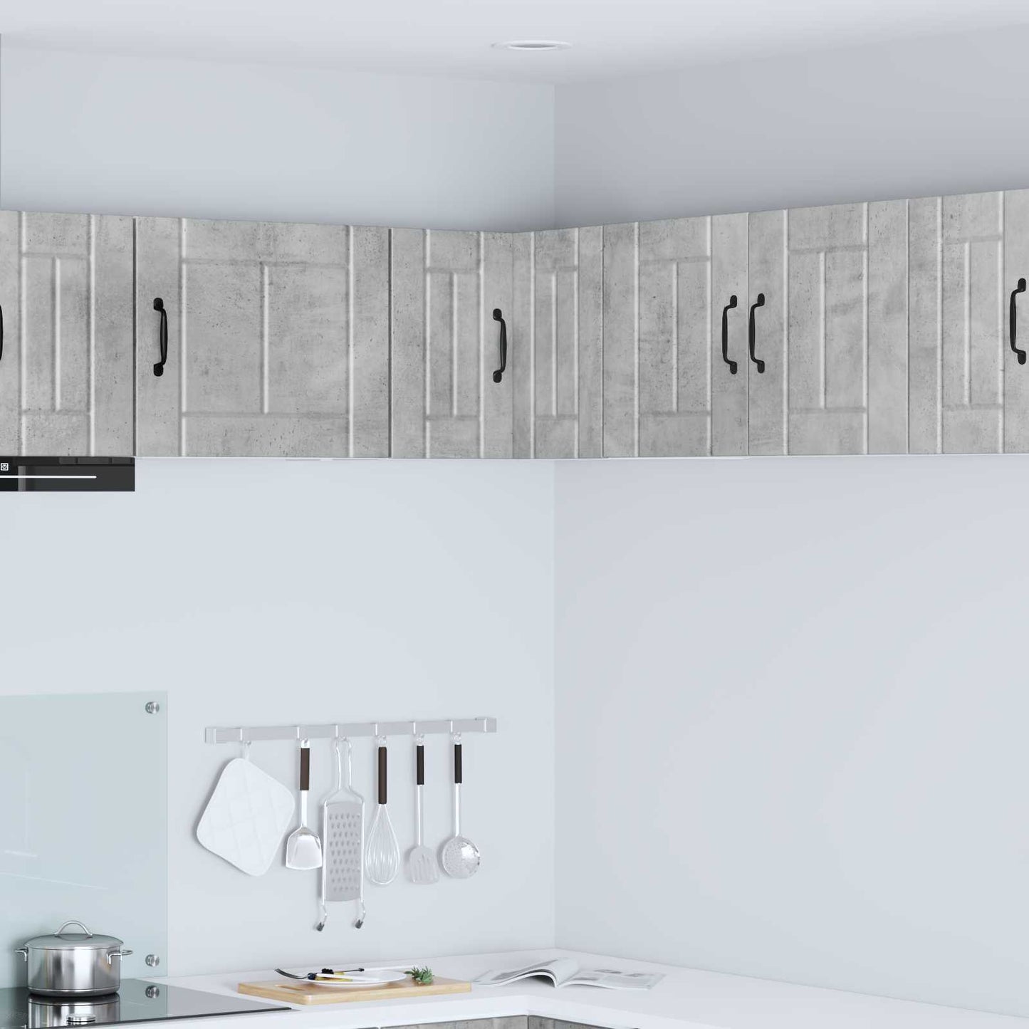 Mobile angolare per parete LUCCA Grigio Cemento 57 x 57 x 40 cm