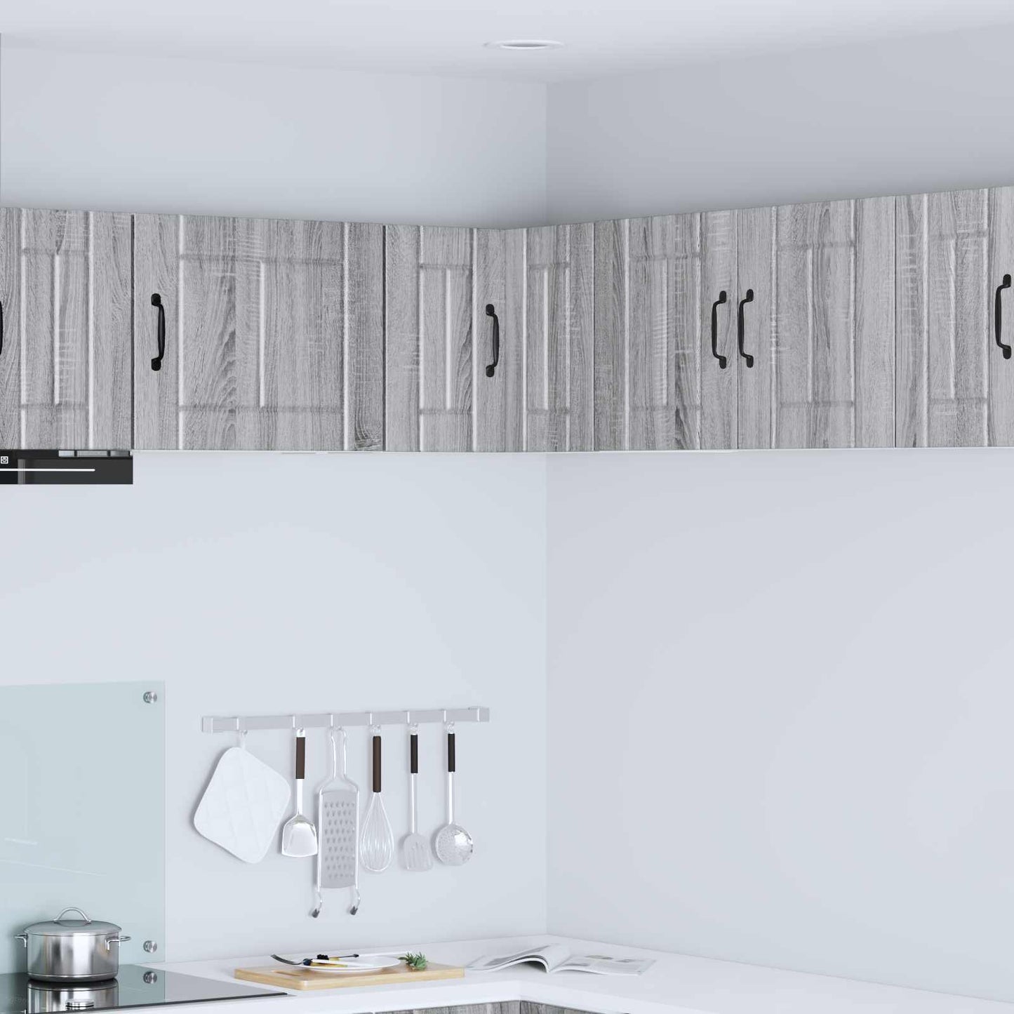 Mobile angolare per parete LUCCA Grigio Sonoma 57 x 57 x 40 cm