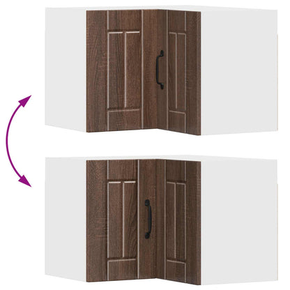 Mobile angolare per parete LUCCA Rovere Marrone 57 x 57 x 40 cm