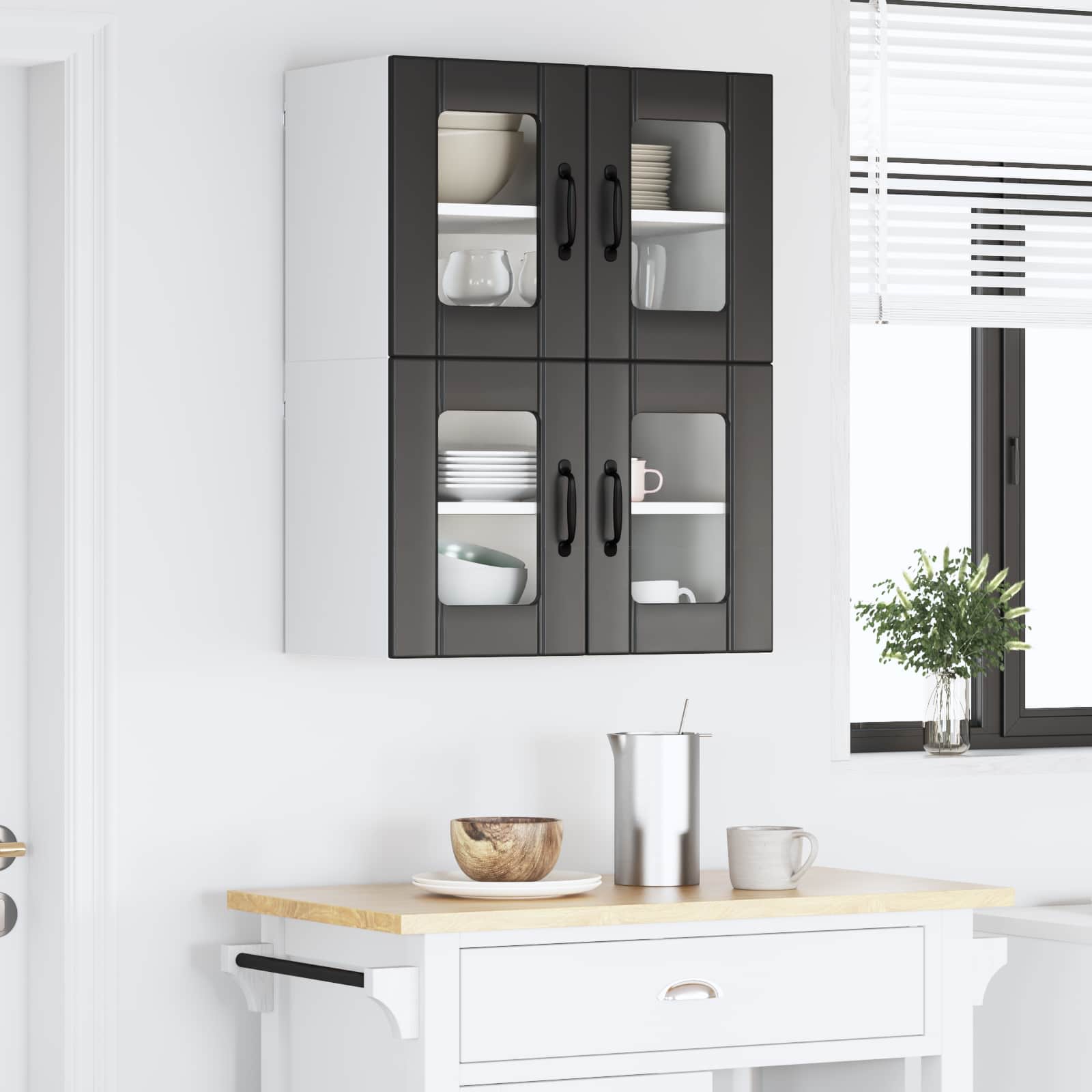 Pannello lavastoviglie Lucca 2 pcs Nero 60 x 31 x 40 cm | homemem39