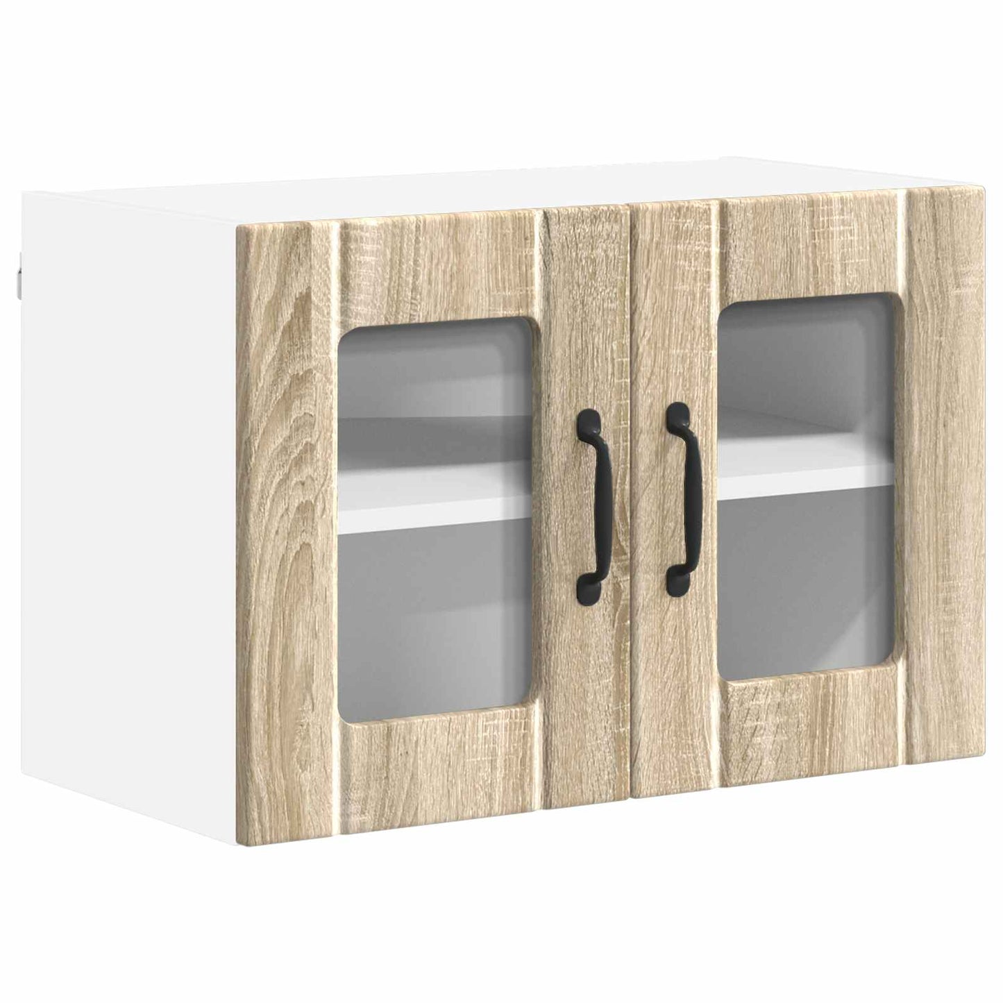 Mobile in vetro da parete LUCCA 2 pcs Rovere Sonoma