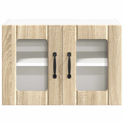 Mobile in vetro da parete LUCCA 2 pcs Rovere Sonoma
