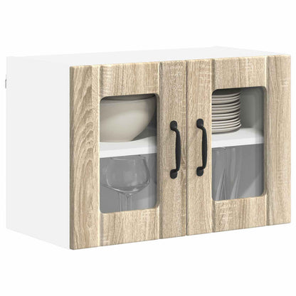 Mobile in vetro da parete LUCCA 2 pcs Rovere Sonoma