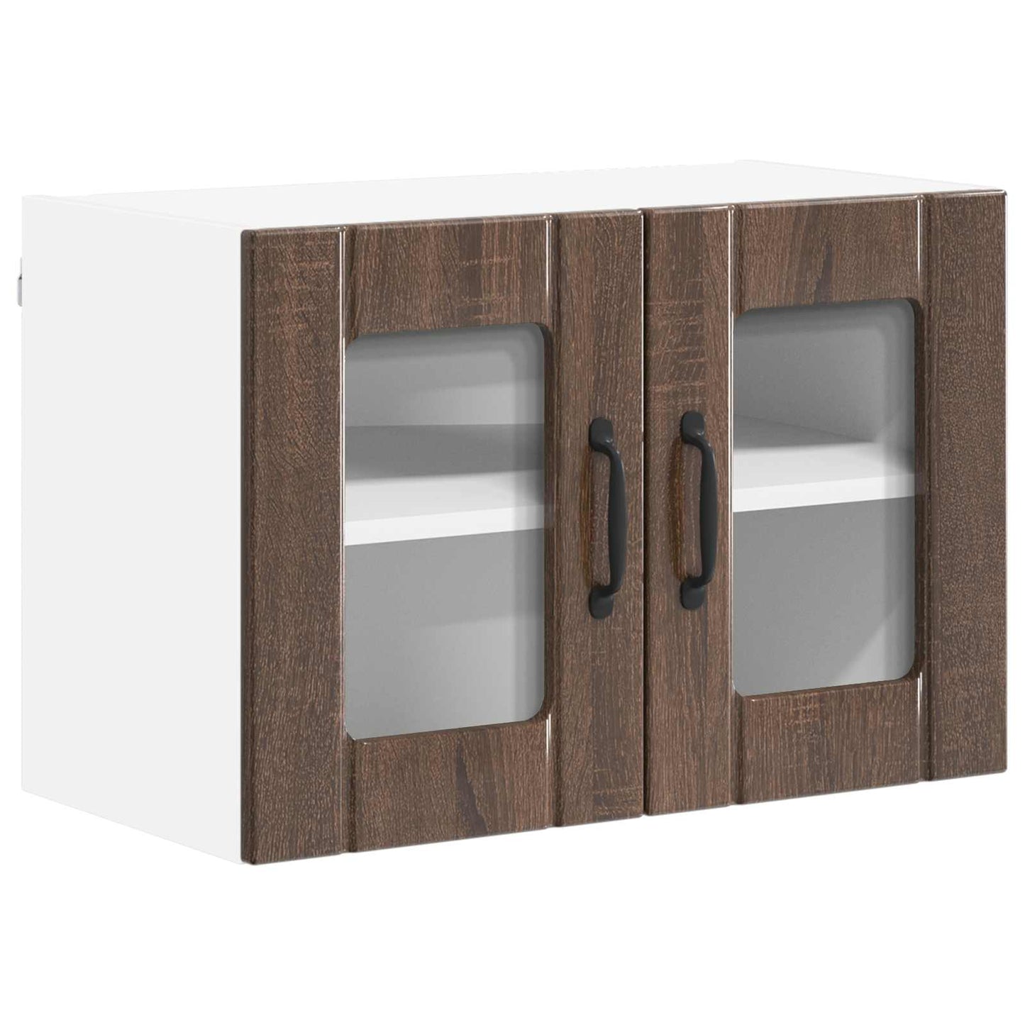 Armadi a pareti per cucina con porta Lucca 2 pcs Rovere Marrone | homemem39