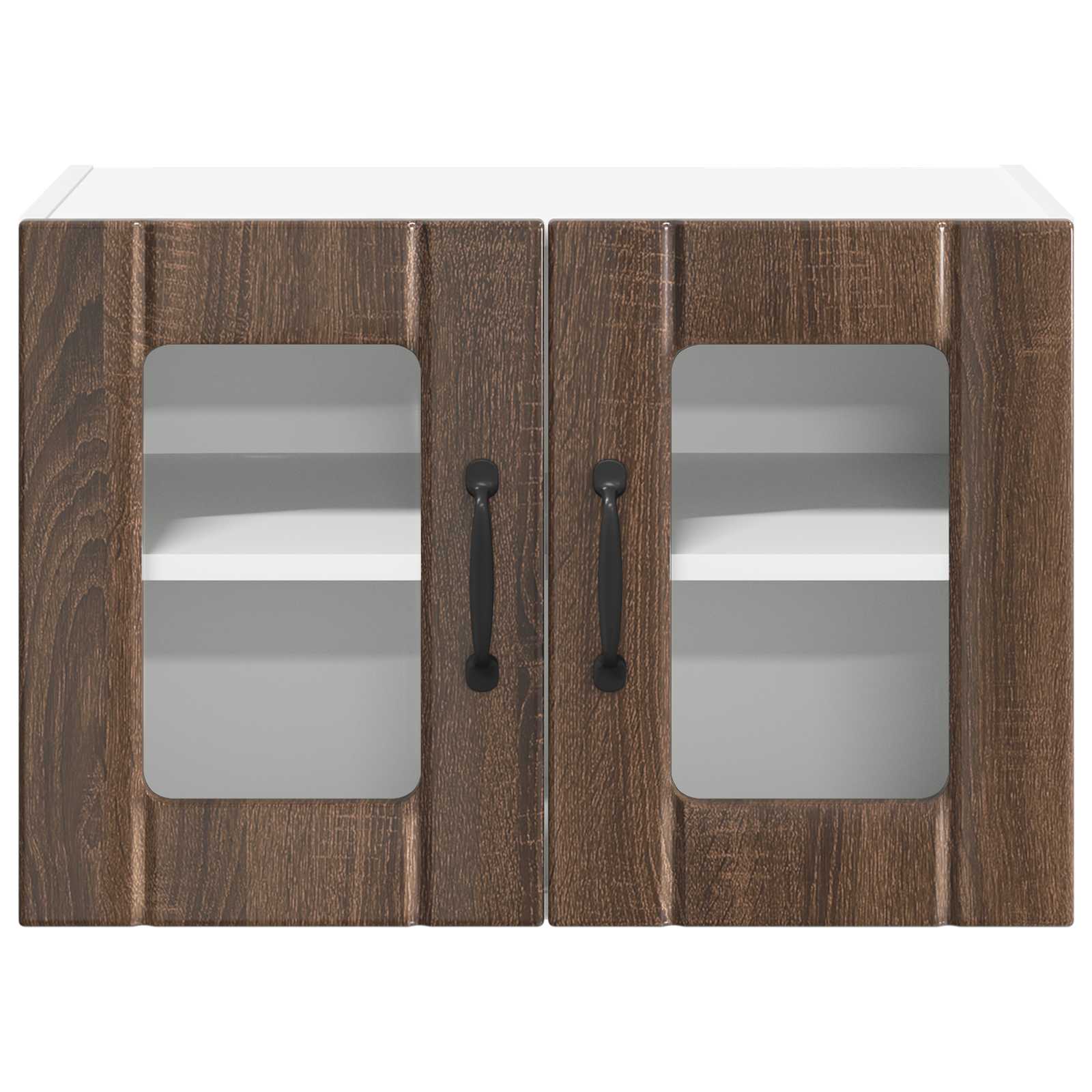 Armadi a pareti per cucina con porta Lucca 2 pcs Rovere Marrone | homemem39