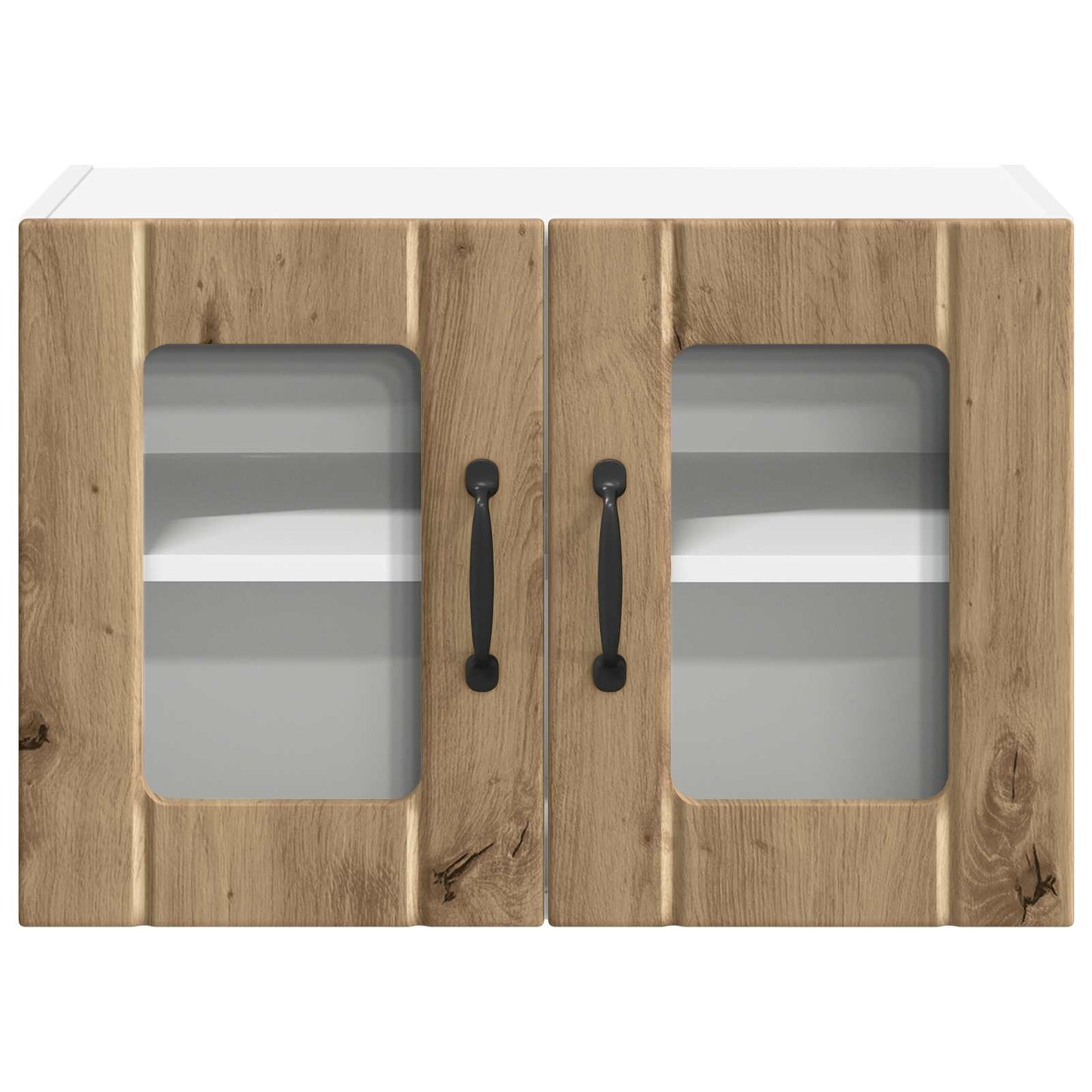 Mobile in vetro da parete LUCCA 2 pcs Rovere Artigianale