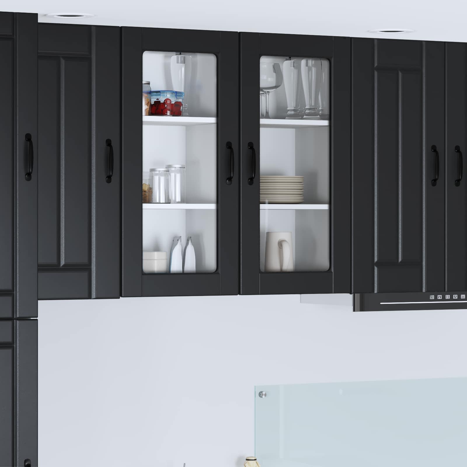 Pannello lavastoviglie Lucca 2 pcs Nero 40 x 31 x 80 cm | homemem39