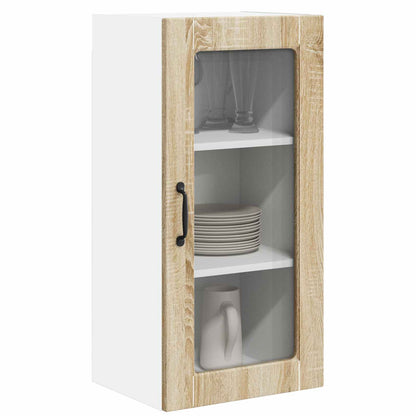 Mobile in vetro da parete LUCCA 2 pcs Rovere Sonoma