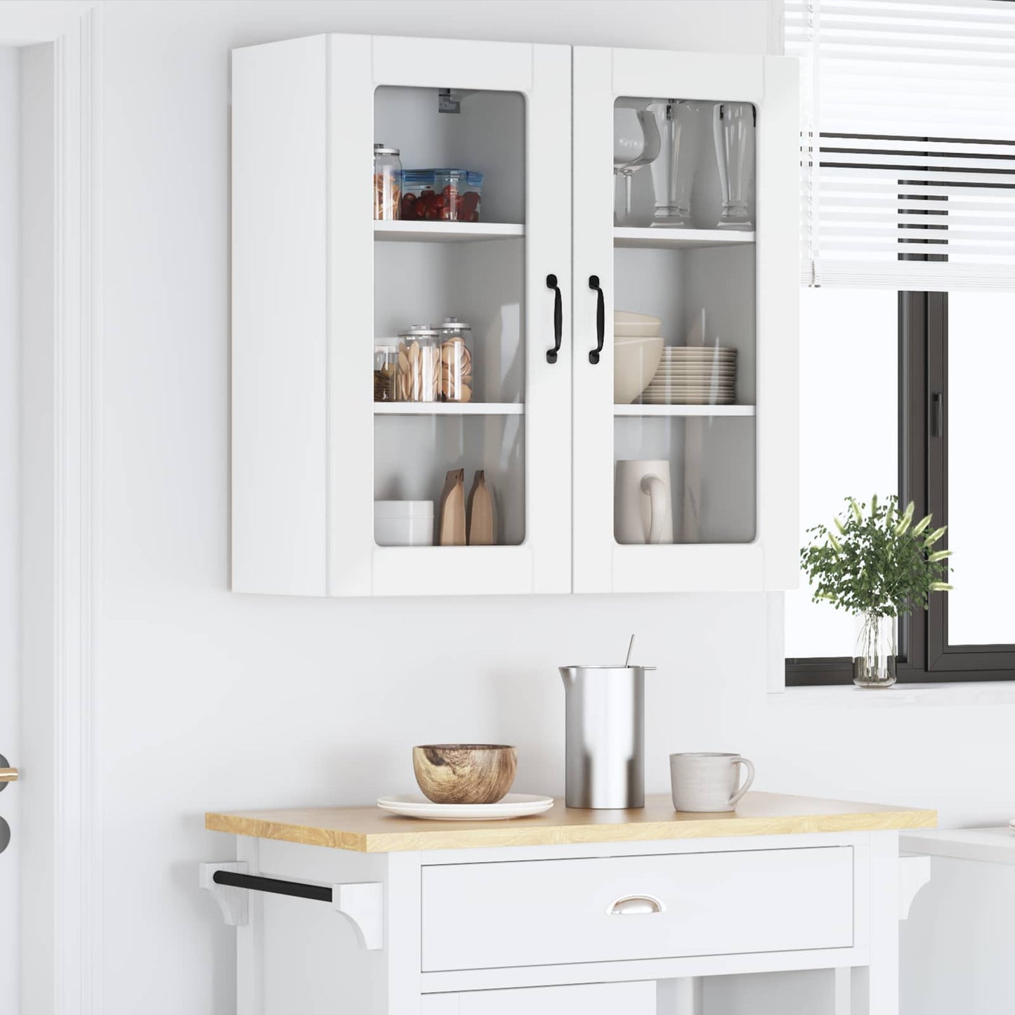 Pannello lavastoviglie Lucca 2 pcs Bianco Lucido | homemem39