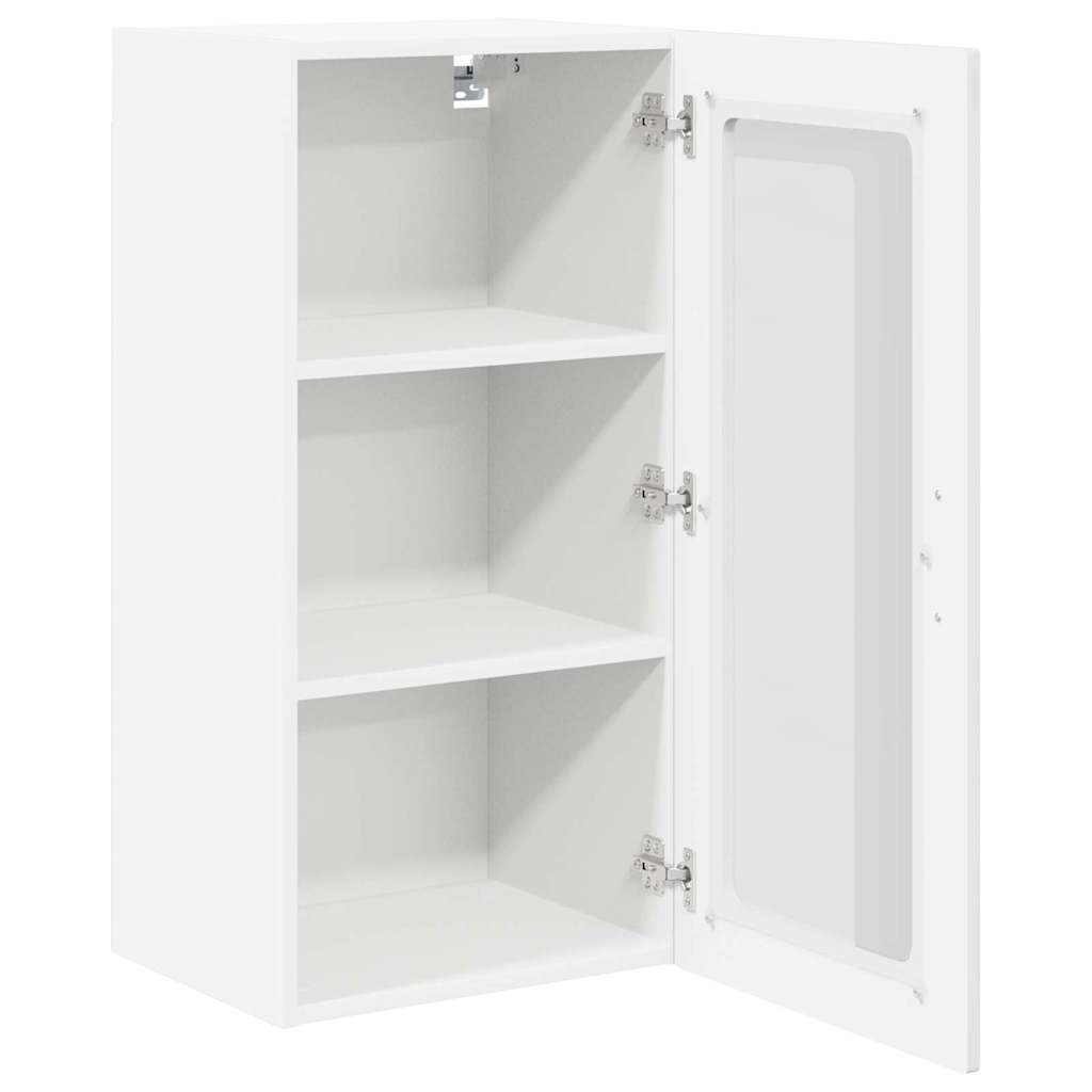 Mobile in vetro da parete LUCCA 2 pcs Bianco Lucido