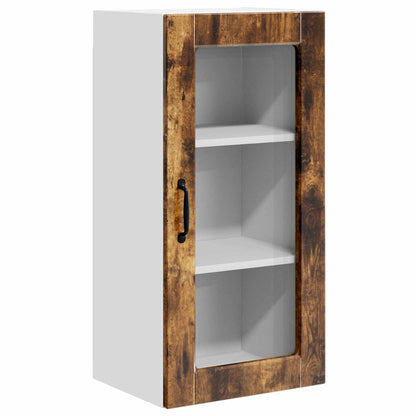 Mobile in vetro da parete LUCCA Rovere Fumo 40 x 31 x 80 cm