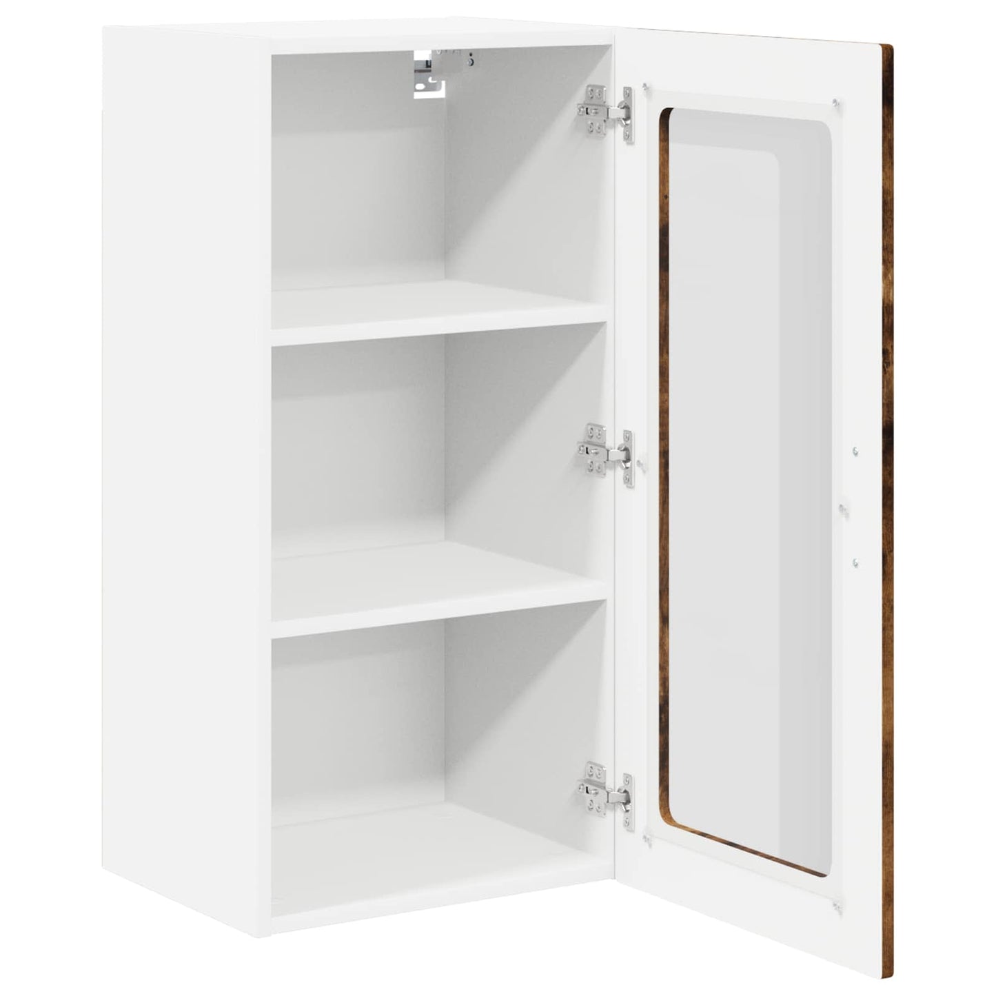 Mobile in vetro da parete LUCCA Rovere Fumo 40 x 31 x 80 cm