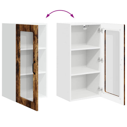 Mobile in vetro da parete LUCCA Rovere Fumo 40 x 31 x 80 cm