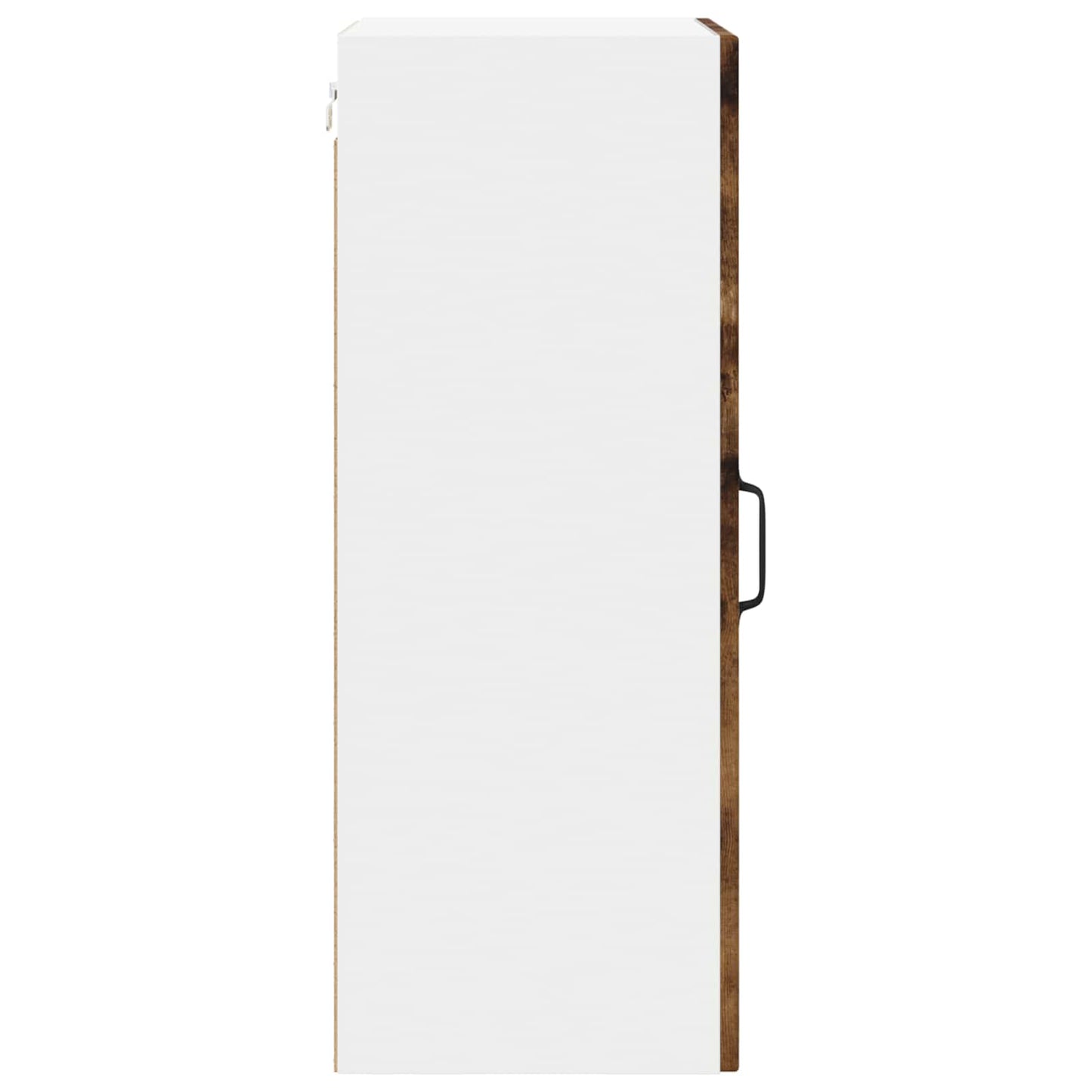 Mobile in vetro da parete LUCCA 2 pz Rovere Fumo
