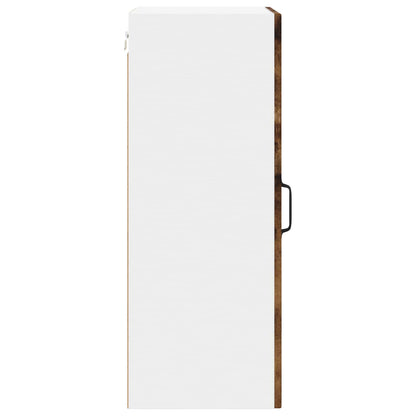 Mobile in vetro da parete LUCCA 2 pz Rovere Fumo