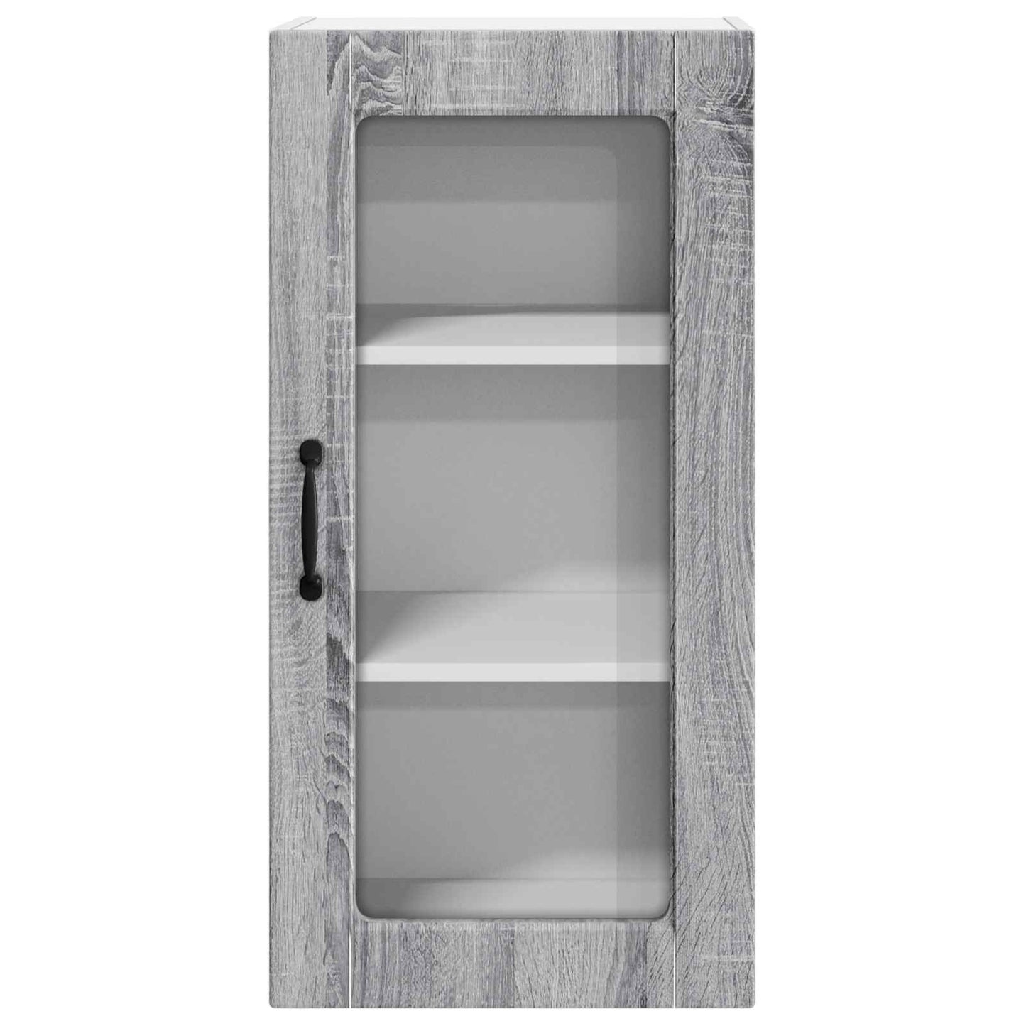 Mobile in vetro da parete LUCCA 2 pcs Grigio Sonoma