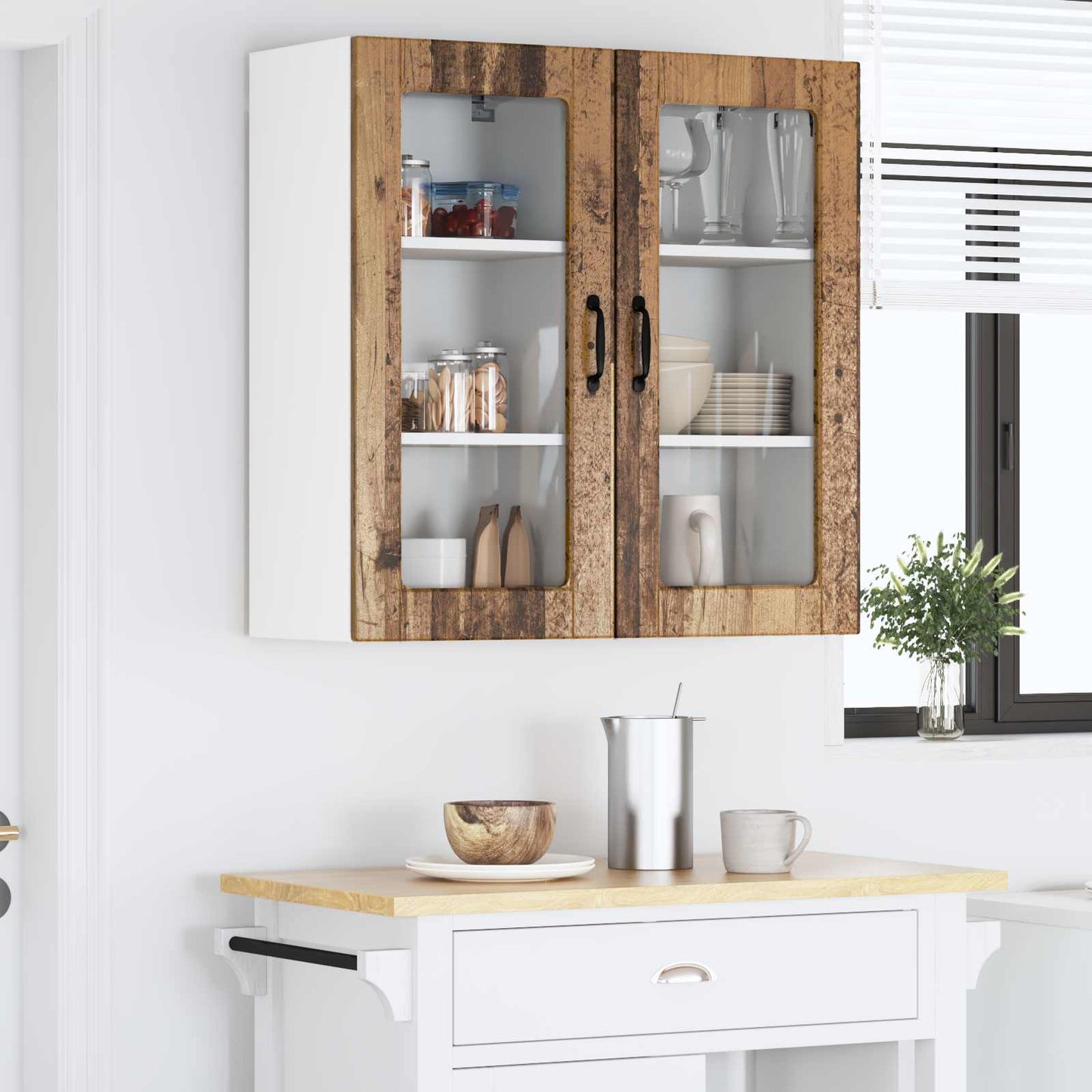 Pannello lavastoviglie Lucca 2 pcs Legno antico 40 x 31 x 80 cm | homemem39