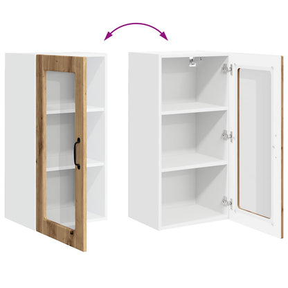Mobile in vetro da parete LUCCA 2 pcs Rovere Artigianale