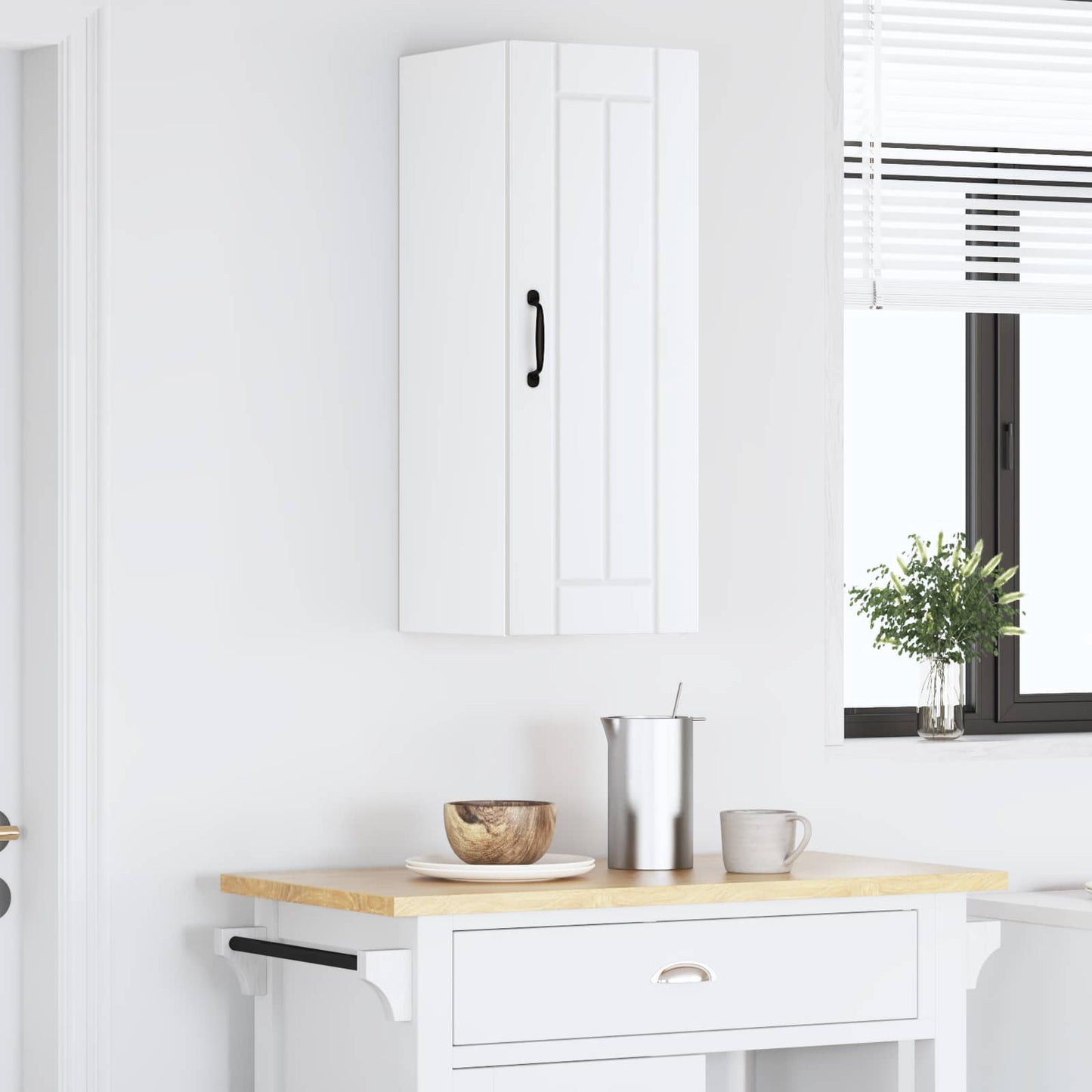 Pensile cucina Montaggio a parete Lucca Bianco 30 x 31 x 80 cm | homemem39