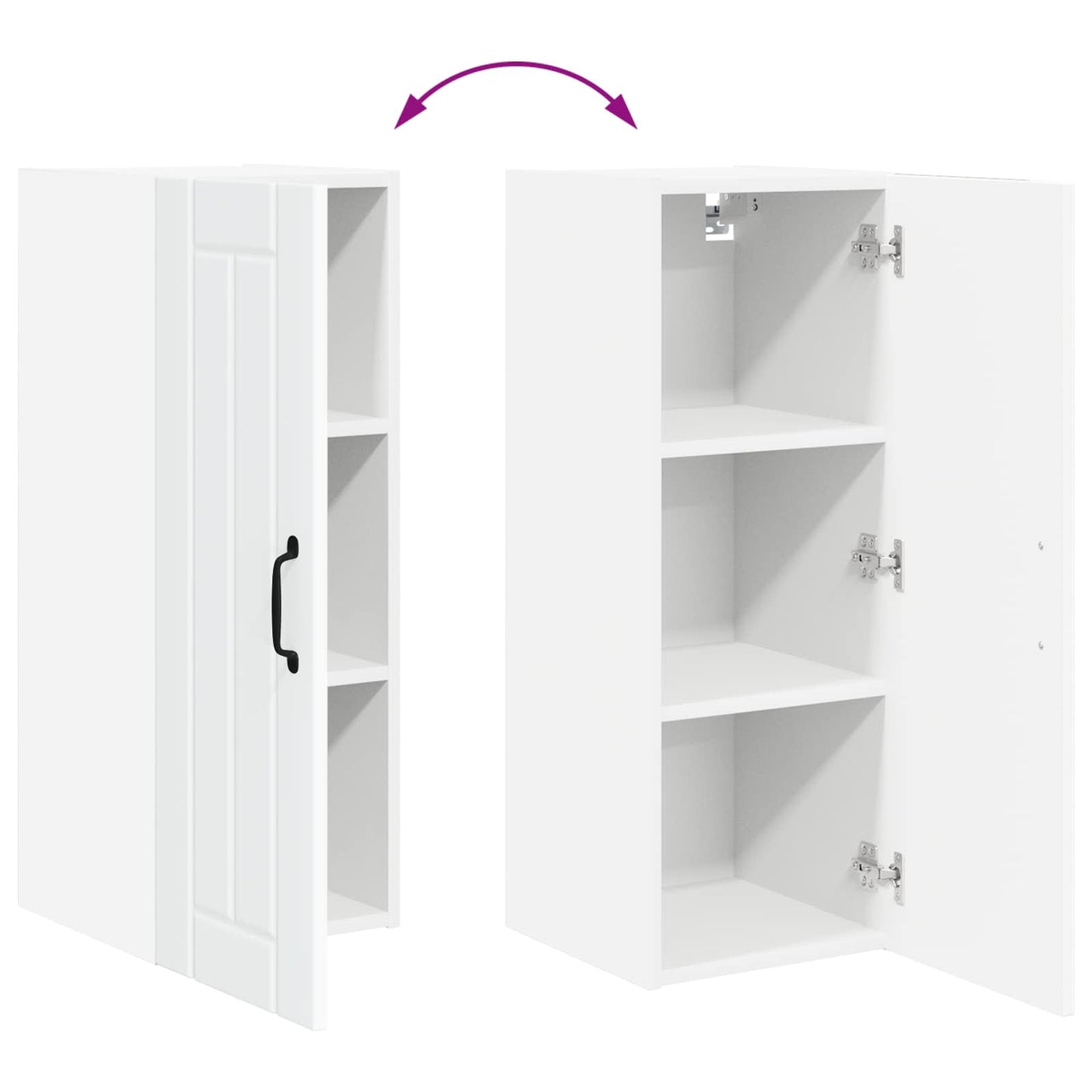 Armadietto a muro LUCCA 2 pcs Bianco 30 x 31 x 80 cm