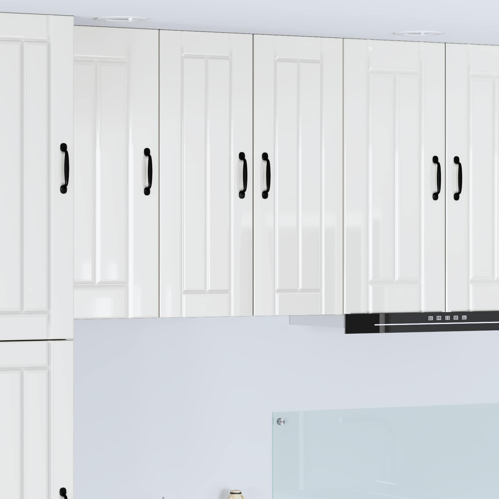 Armadietto a muro LUCCA 2 pcs Bianco Lucido 30 x 31 x 80 cm | homemem39