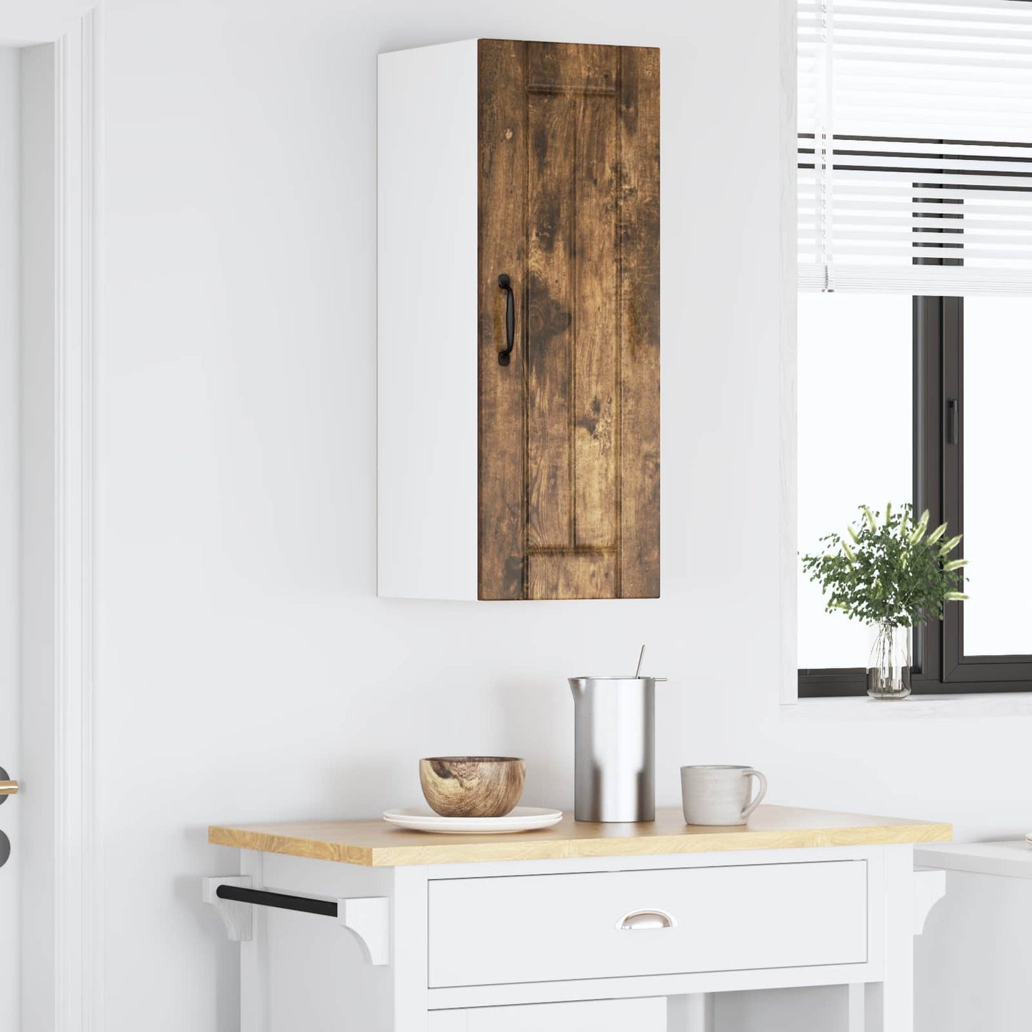 Armadietto a muro LUCCA Rovere Fumo 30 x 31 x 80 cm | homemem39